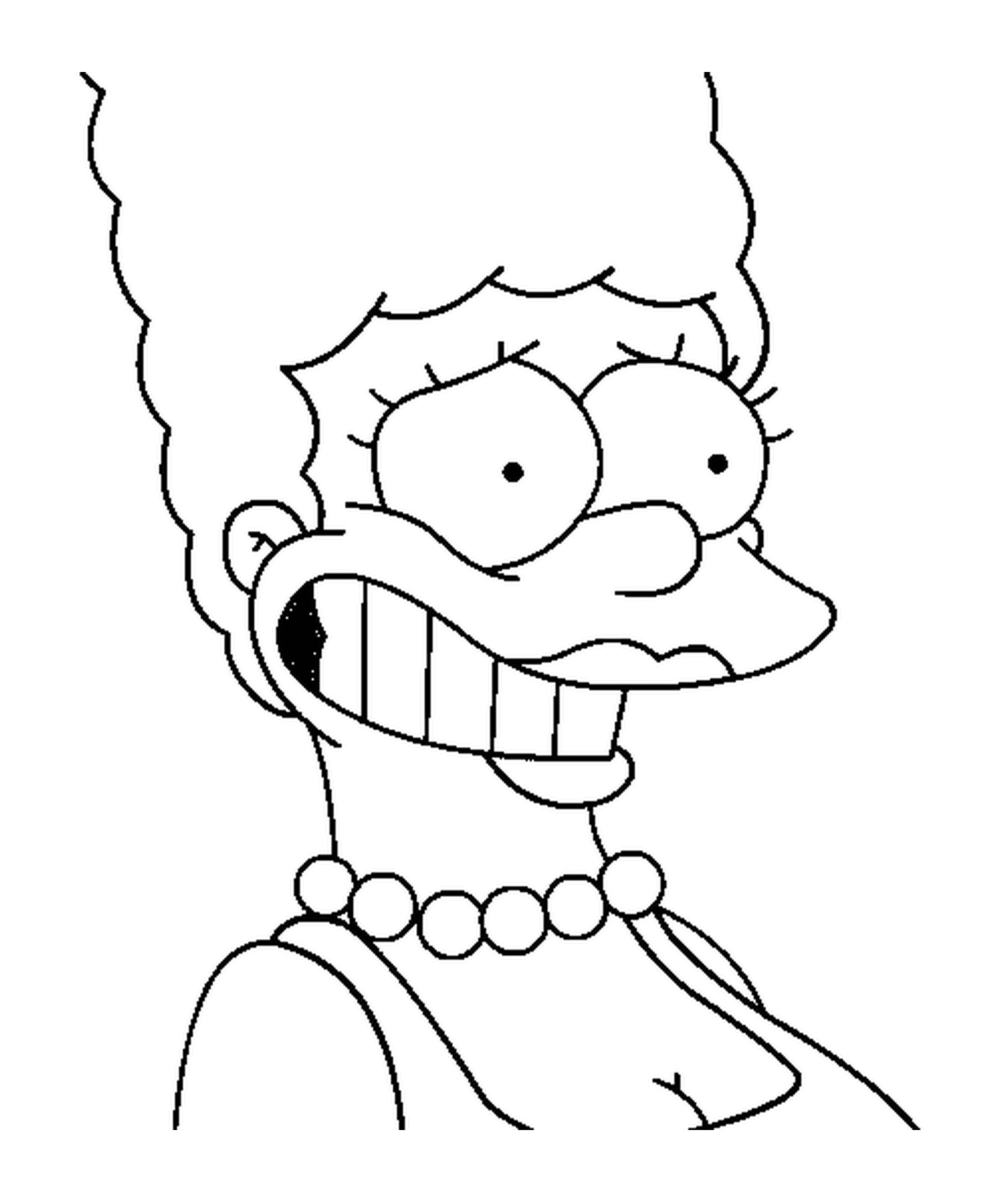 coloriage Marge Simpson maquillee