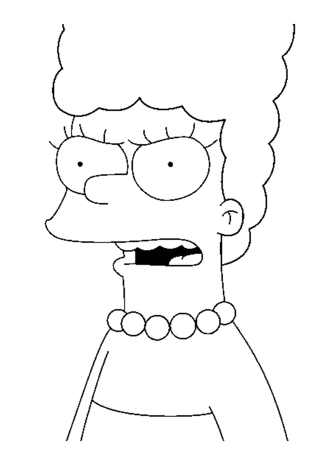 coloriage Marge fait les gros yeux