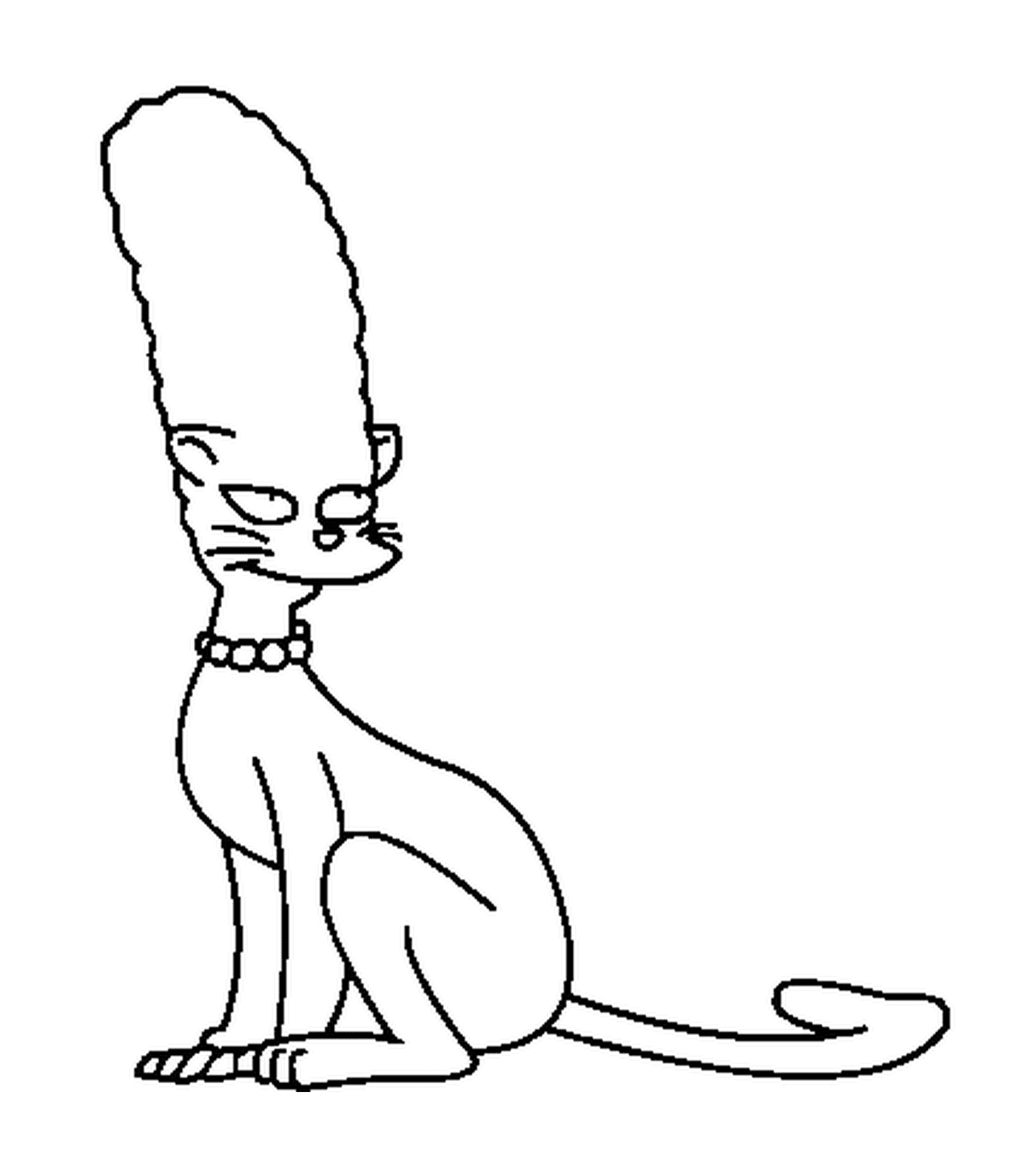 coloriage chatte Marge