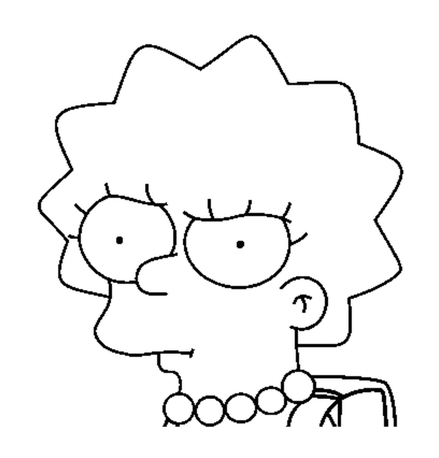 coloriage Lisa est intriguee