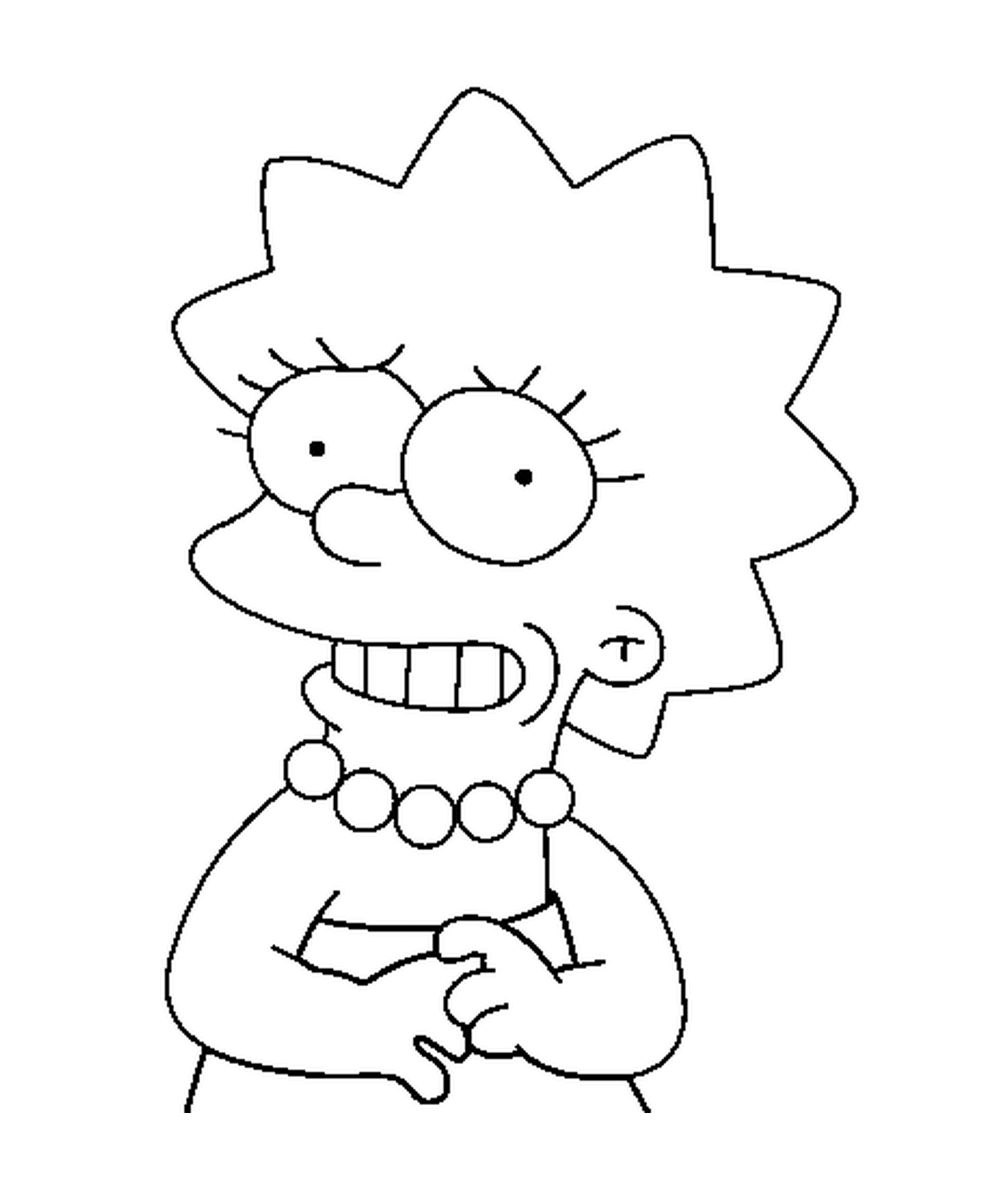 coloriage Lisa Simpson embarassee