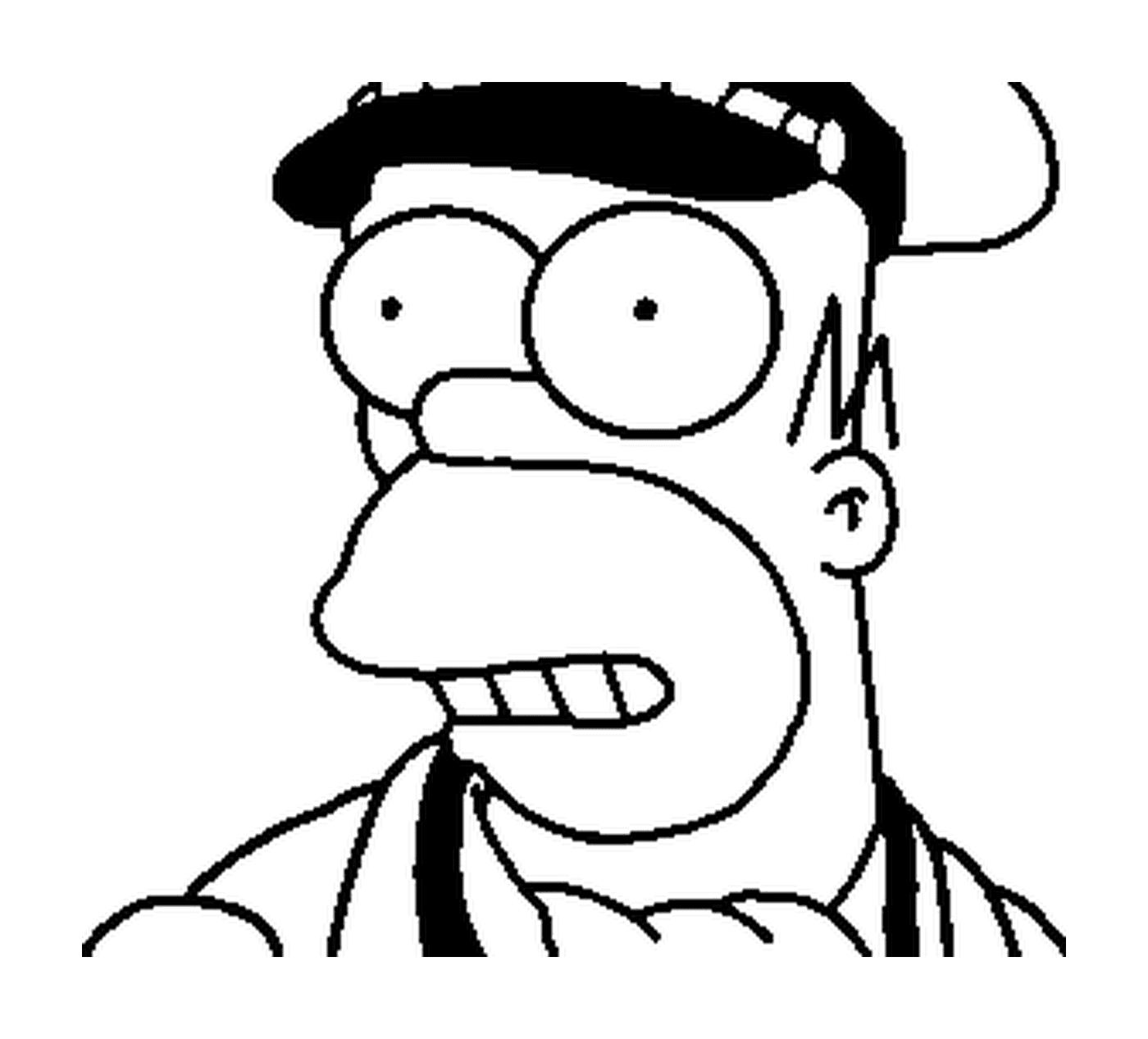 coloriage capitaine Homer