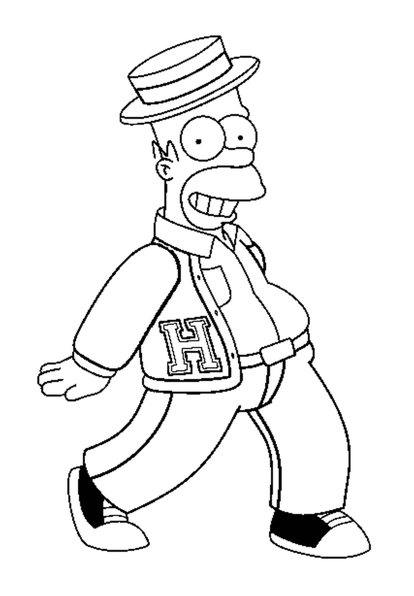 coloriage Homer danseur de claquette