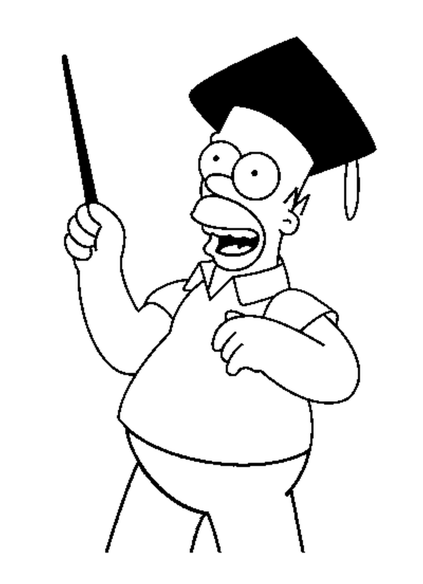 coloriage Homer prod d universite