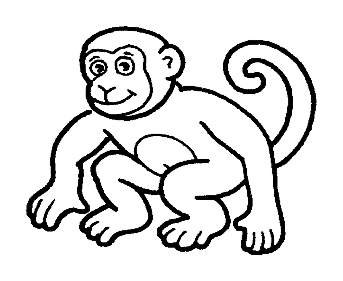 coloriage dessin singe