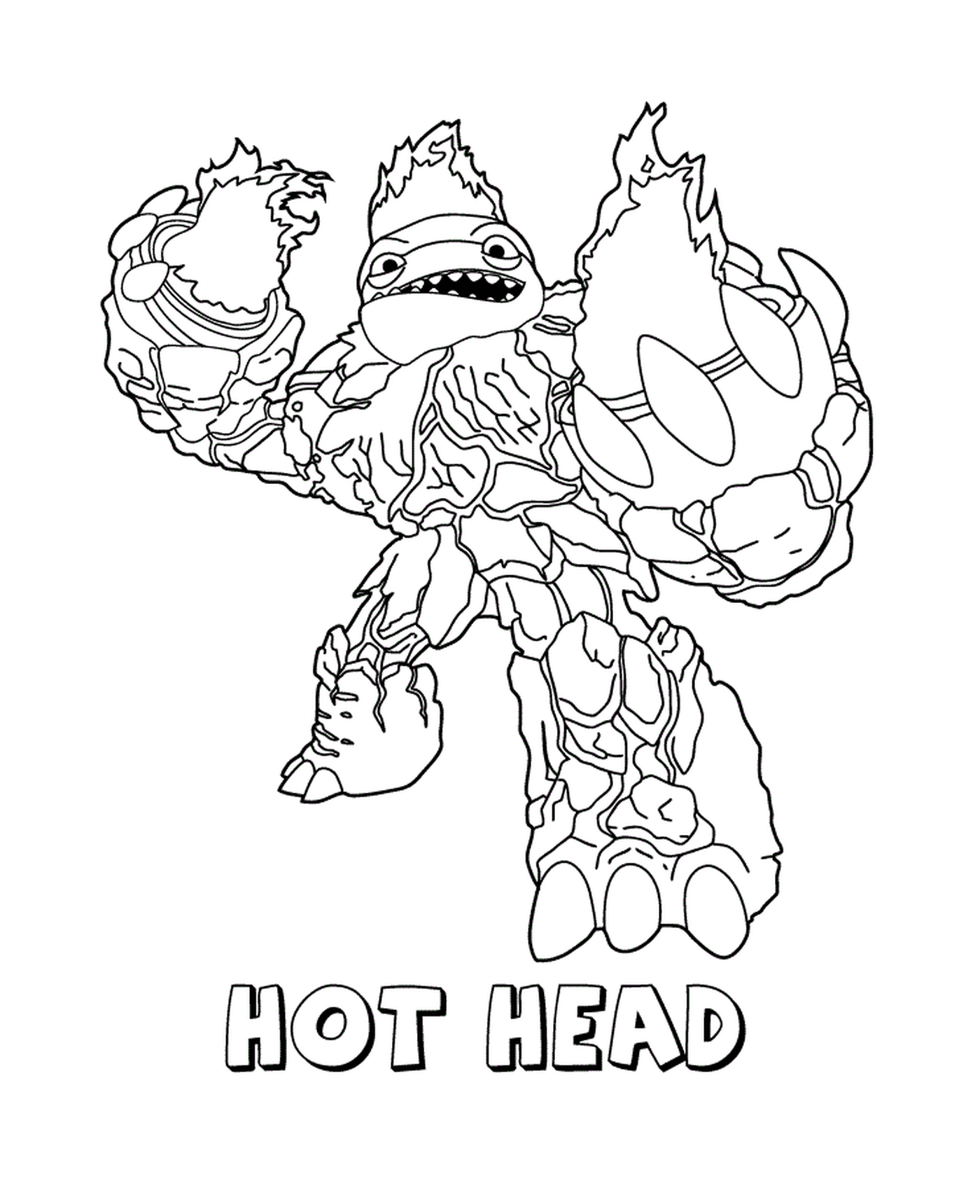 coloriage skylanders giants fire hot head