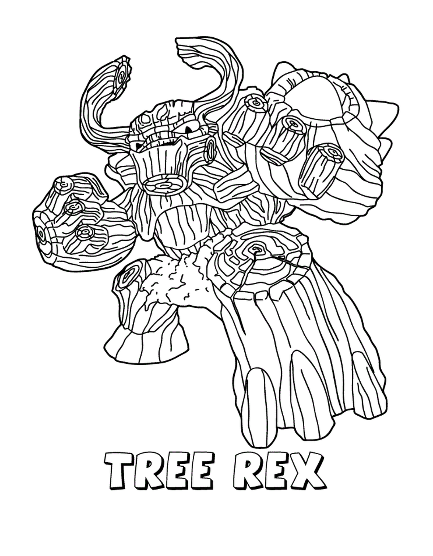 coloriage skylanders giants life first edition tree rex