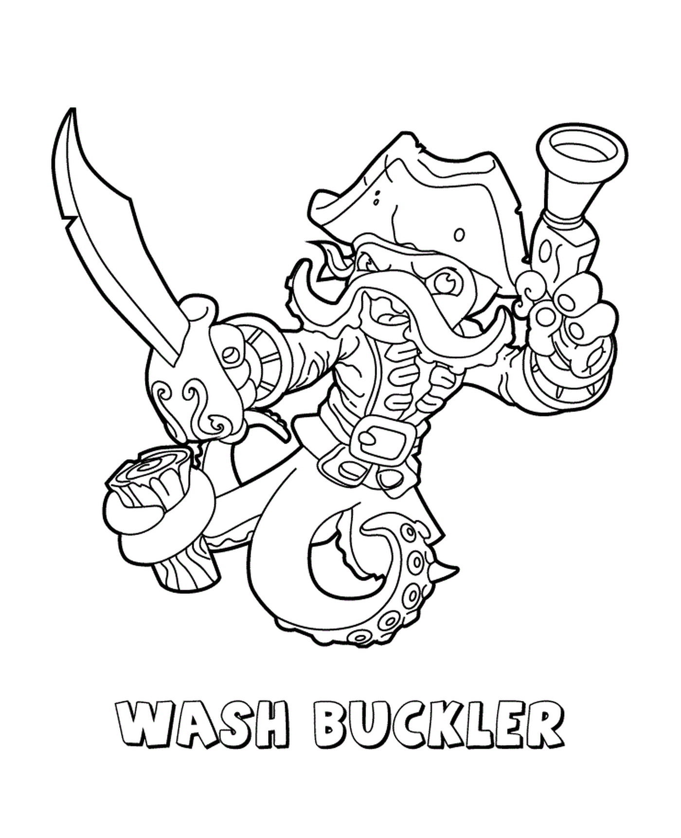 coloriage skylanders swap force water first edition wash buckler