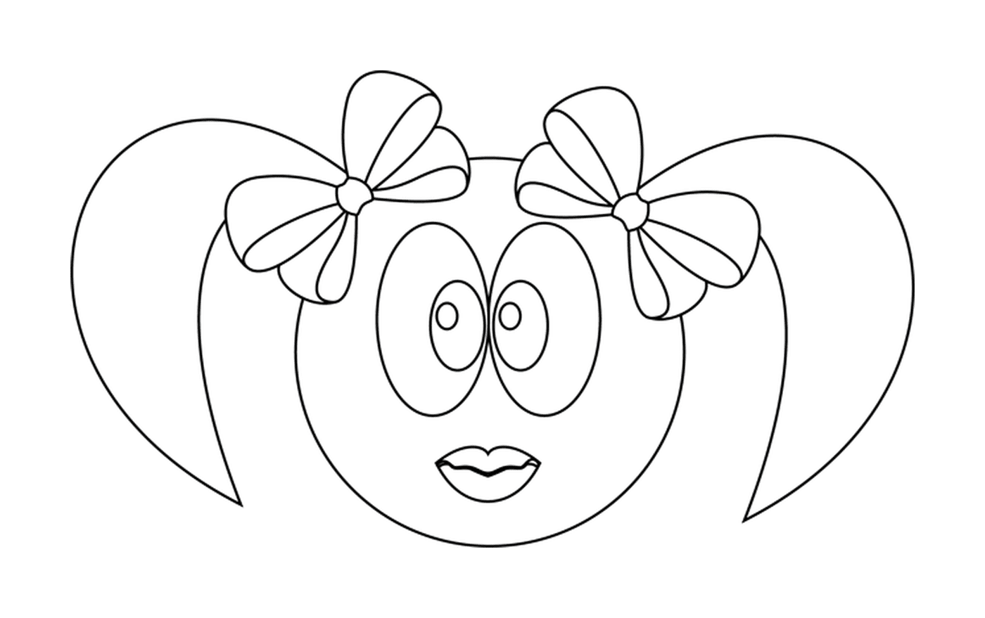 coloriage smiley fille