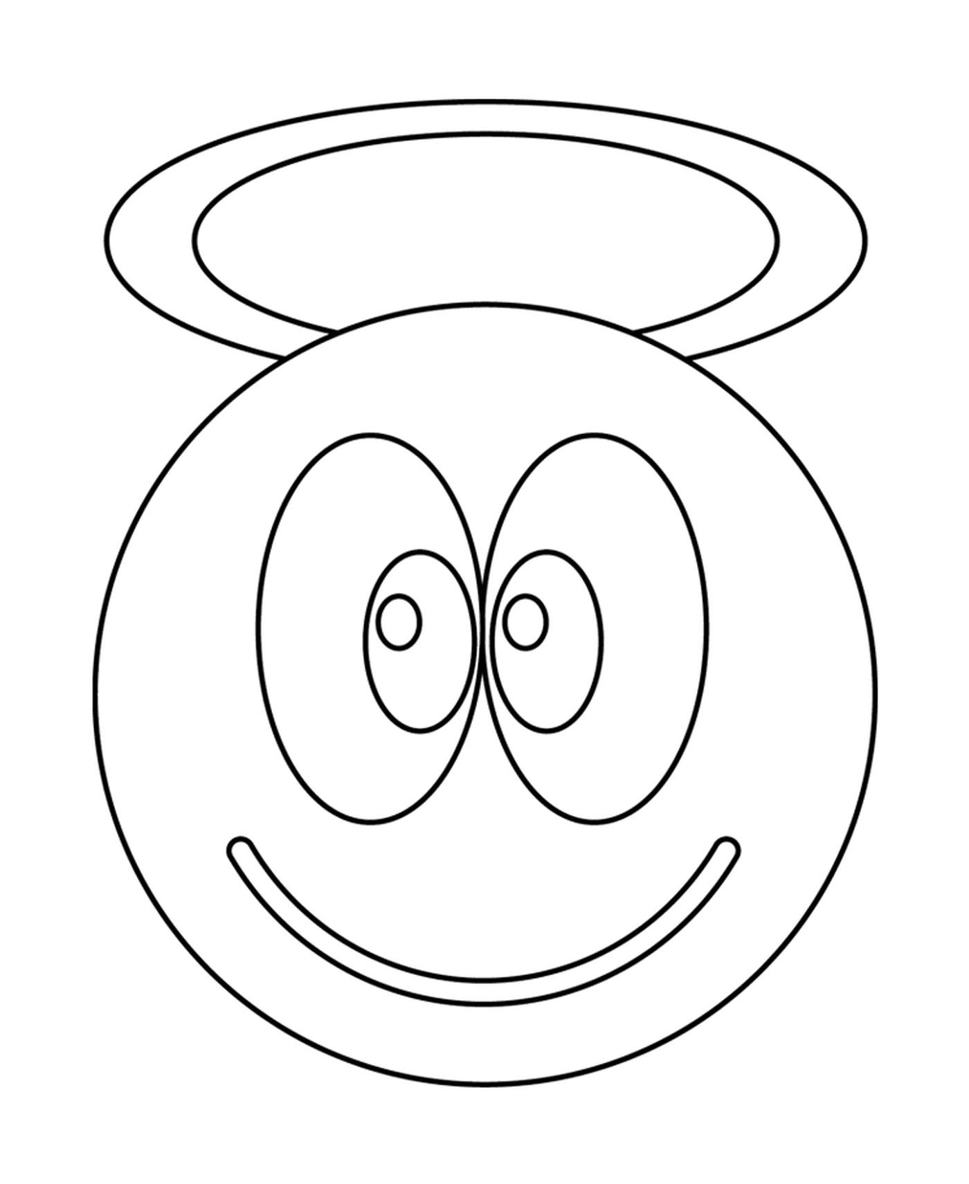 coloriage smiley ange