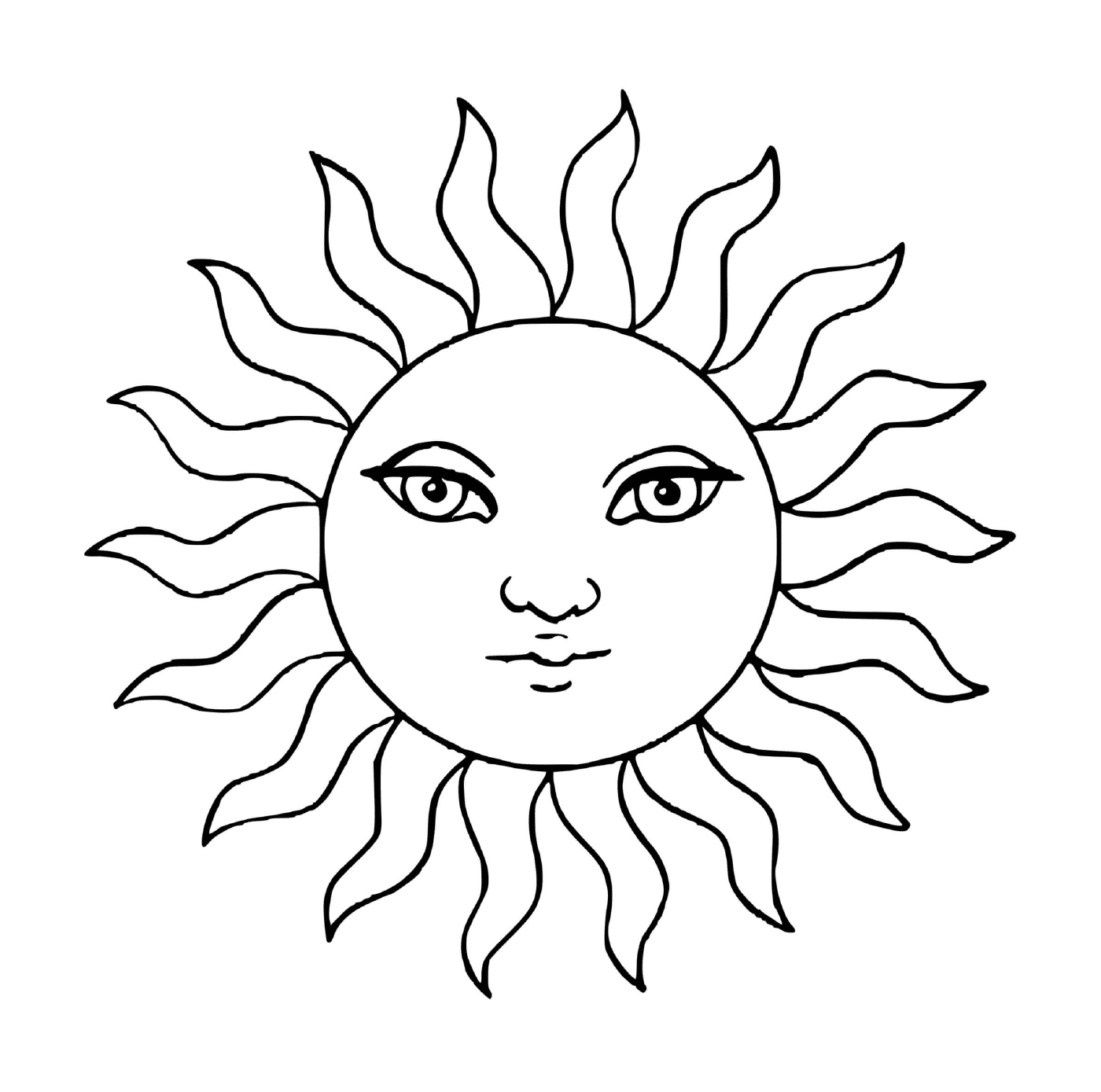 coloriage soleil circle du soleil