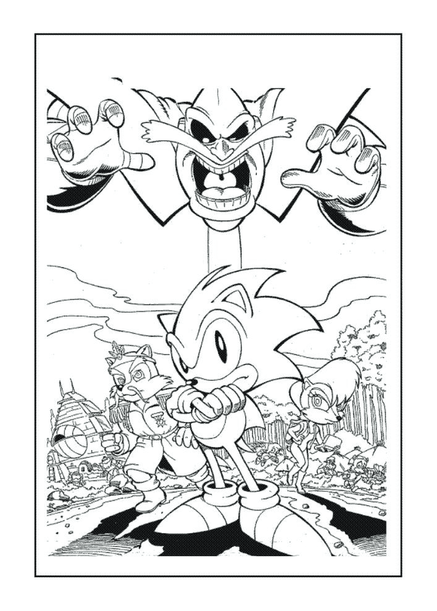 coloriage sonic 147