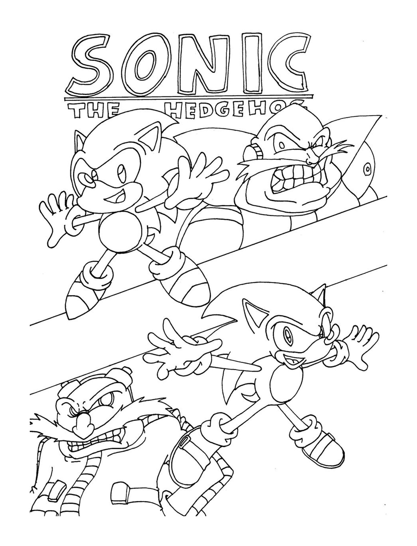 coloriage sonic 20