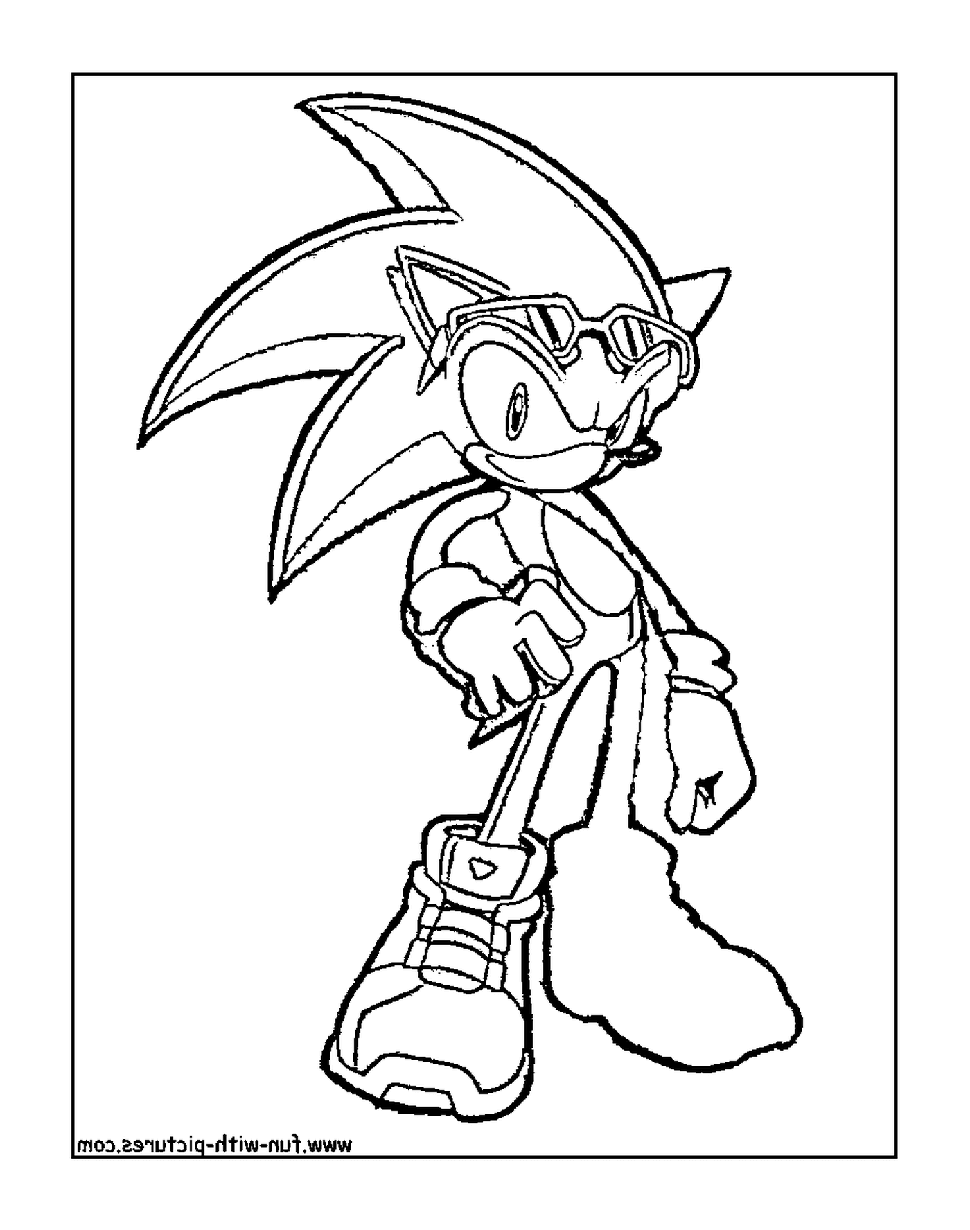 coloriage sonic 36