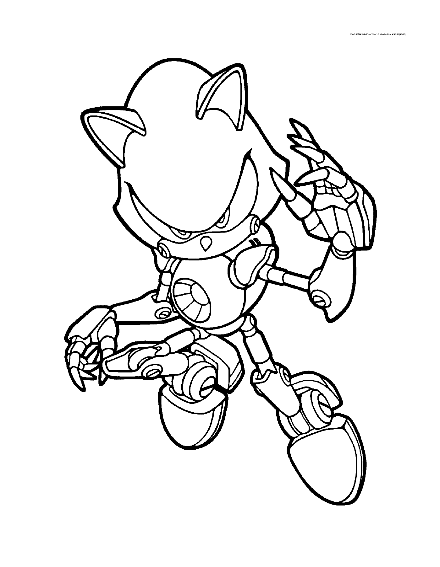 coloriage sonic 50