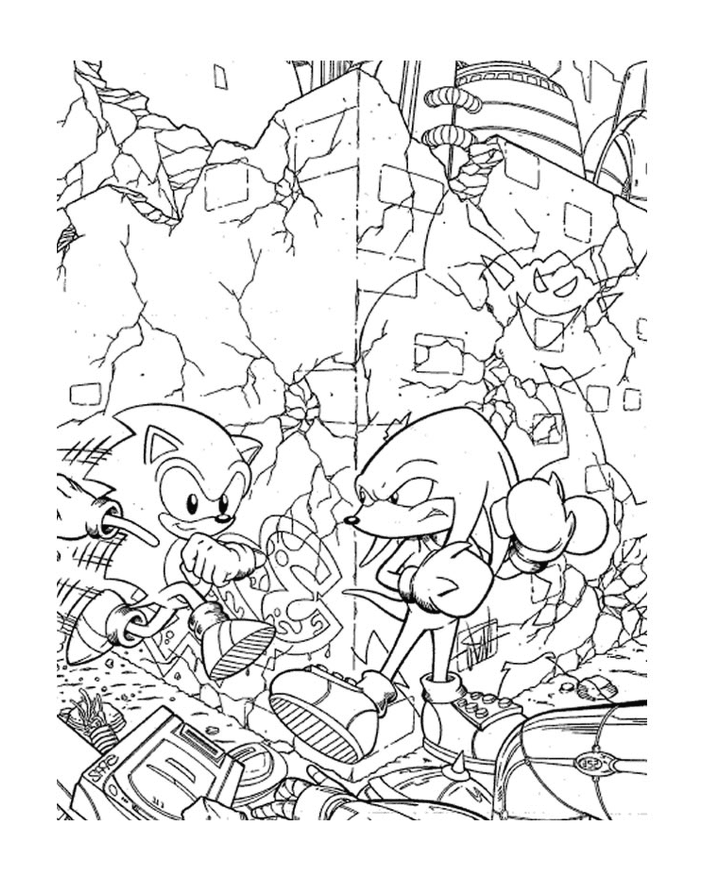 coloriage sonic 200