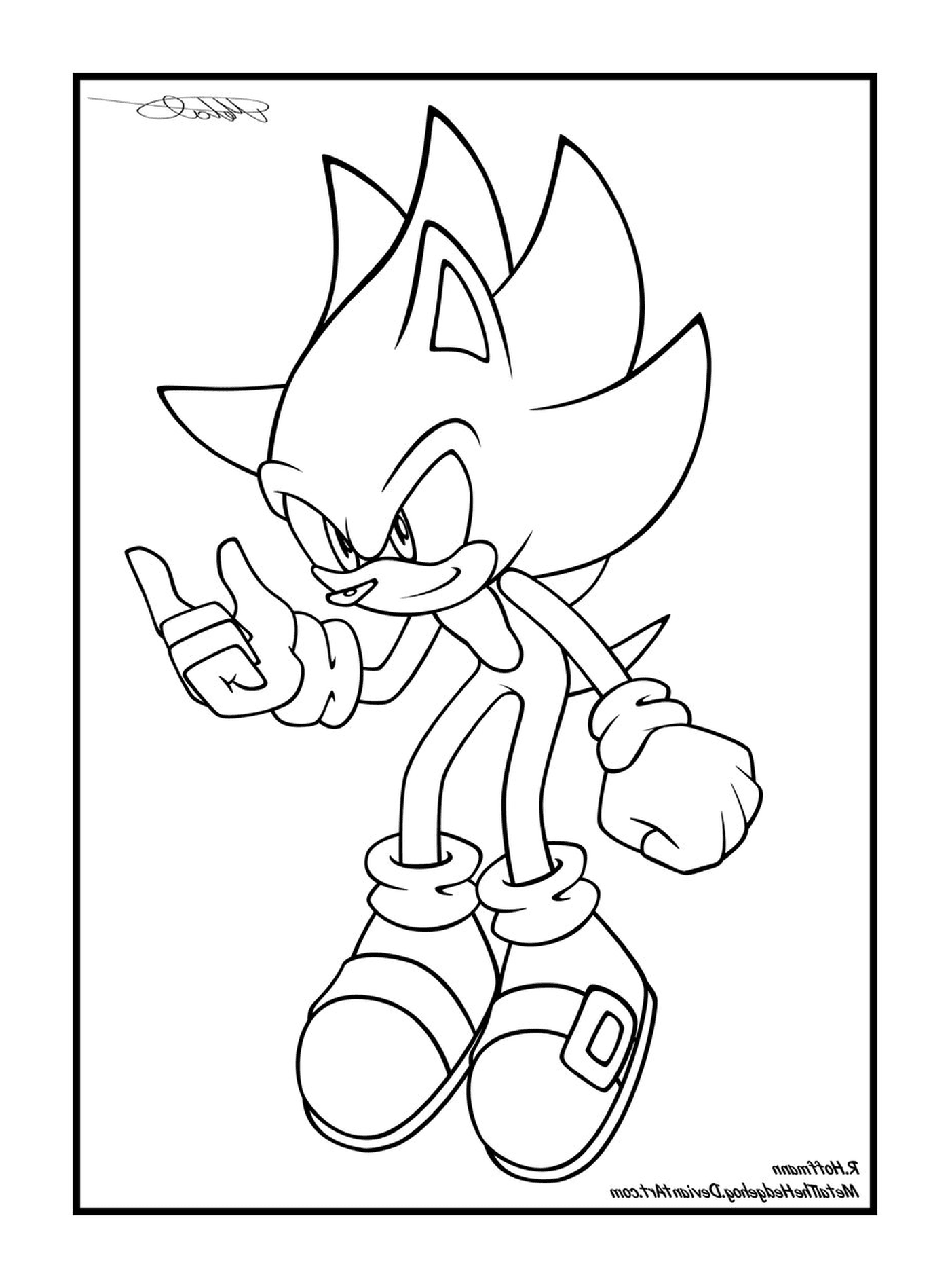 coloriage sonic 40