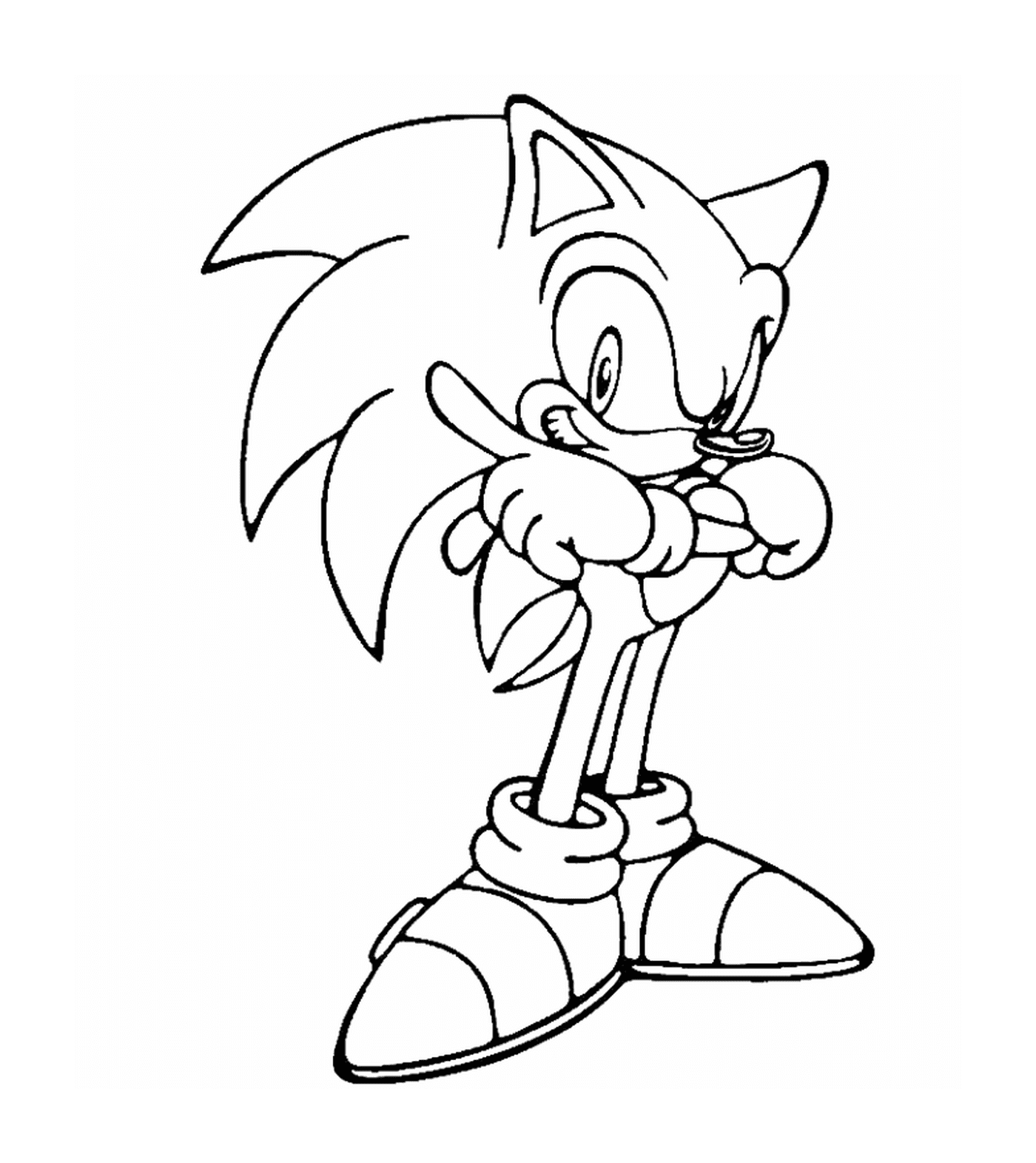 coloriage sonic 1