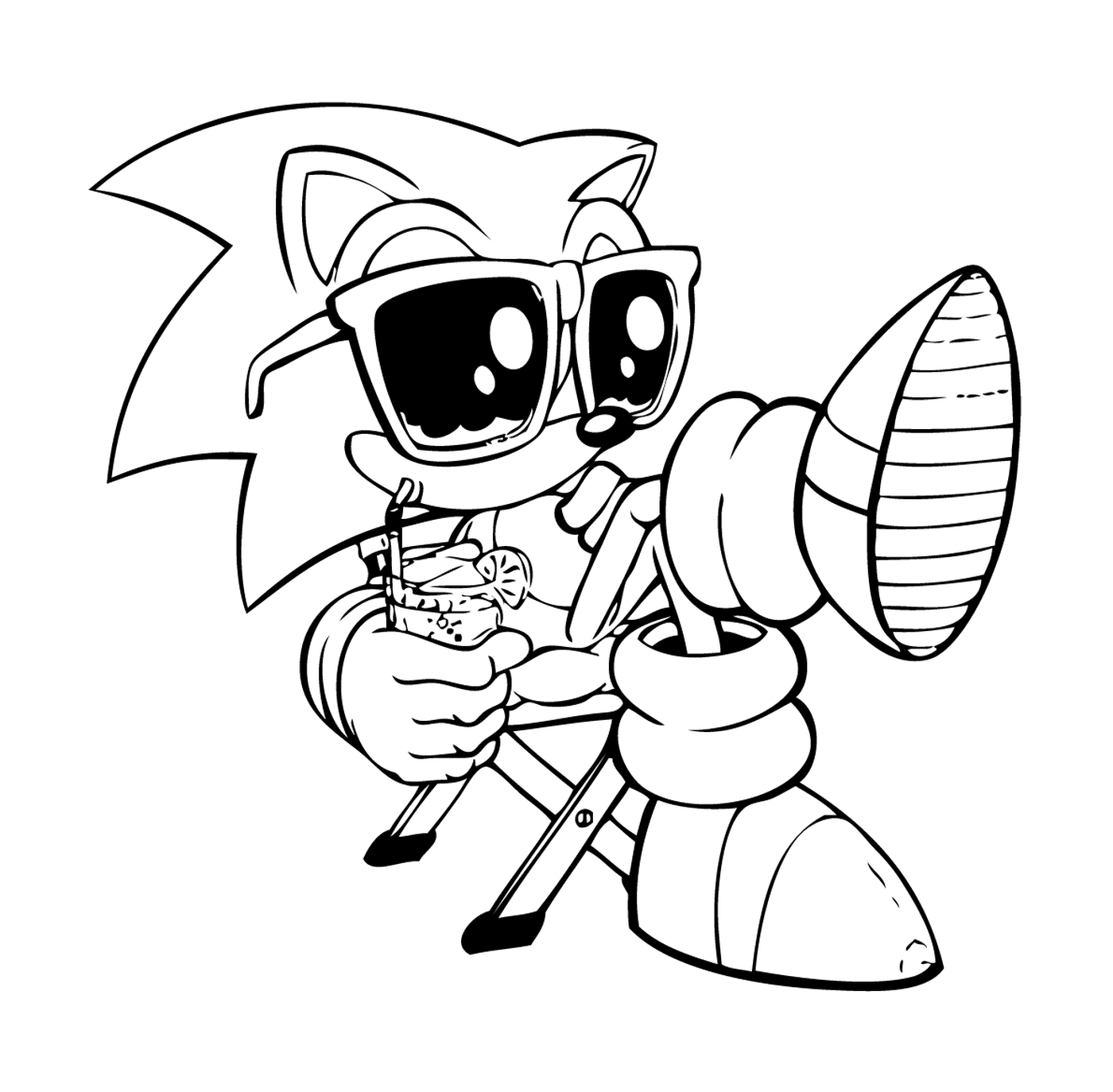 coloriage sonic 5