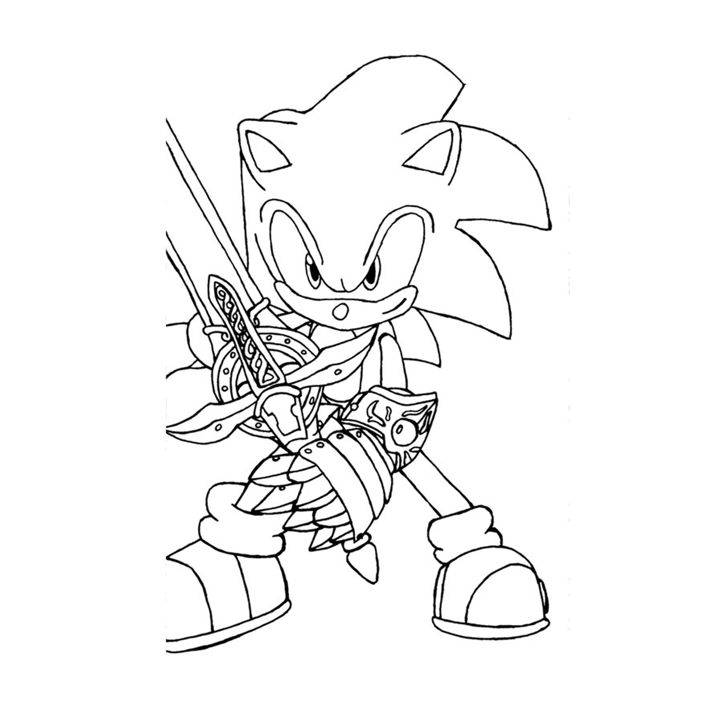 coloriage sonic 16