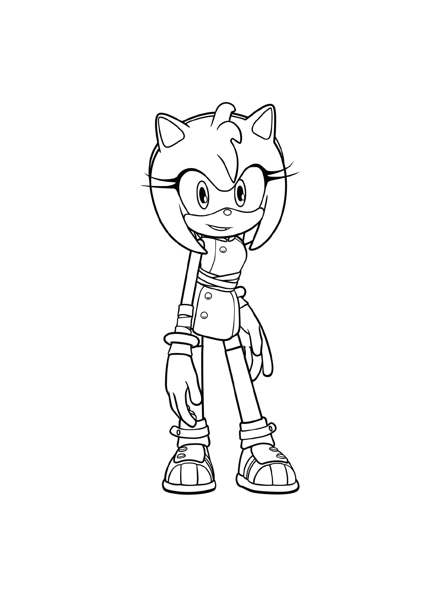 coloriage sonic amy