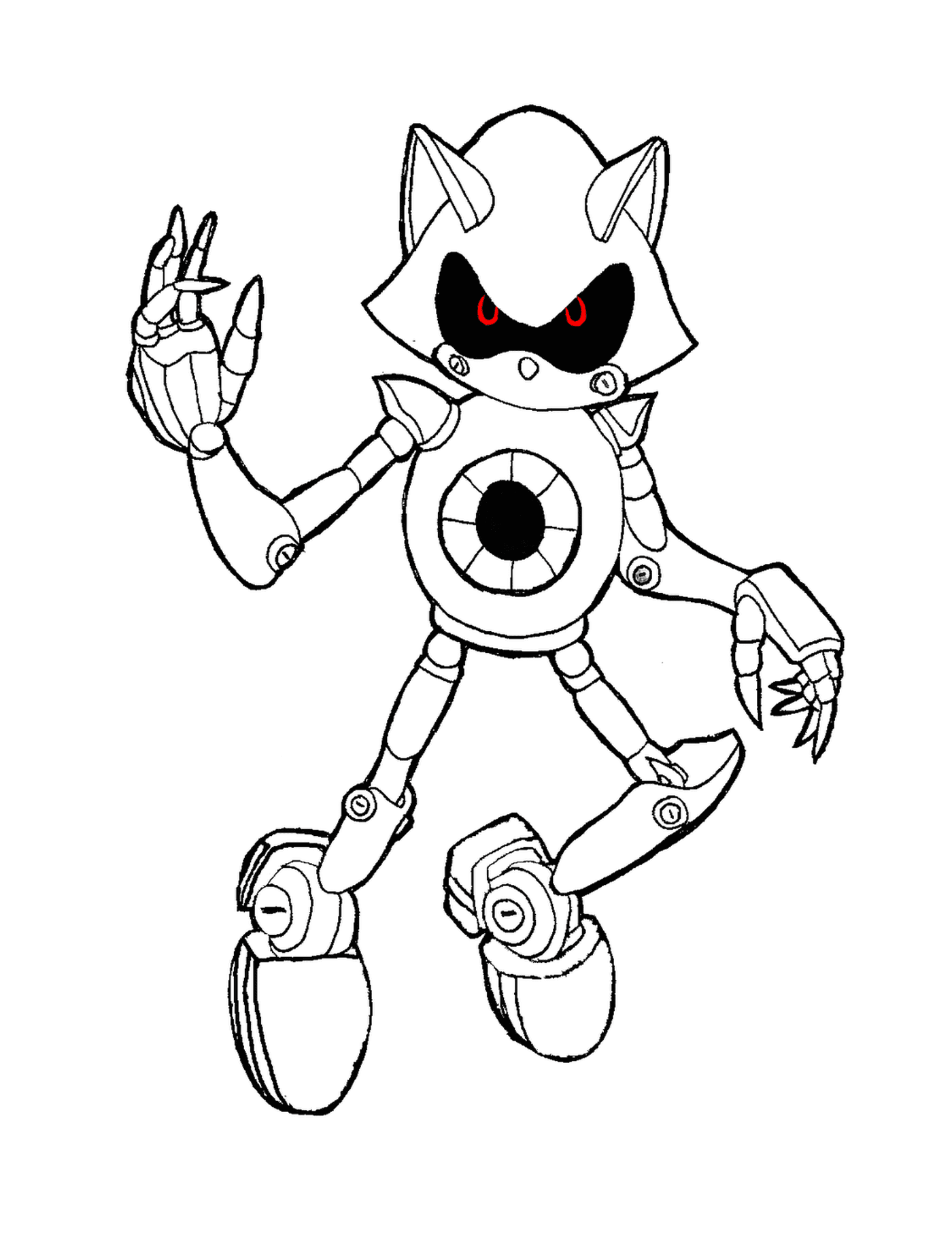 coloriage sonic robot