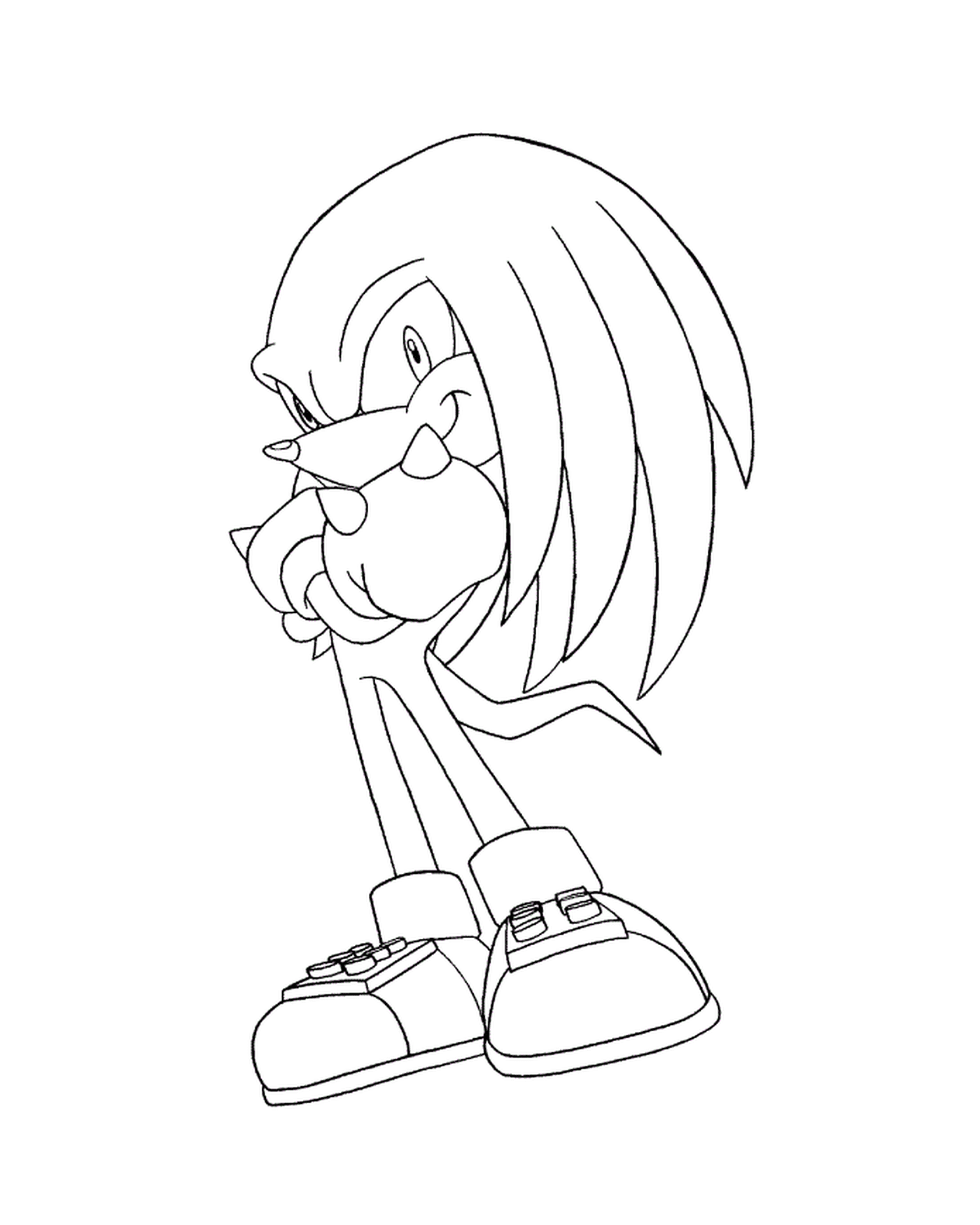 coloriage Knuckles the Echidna