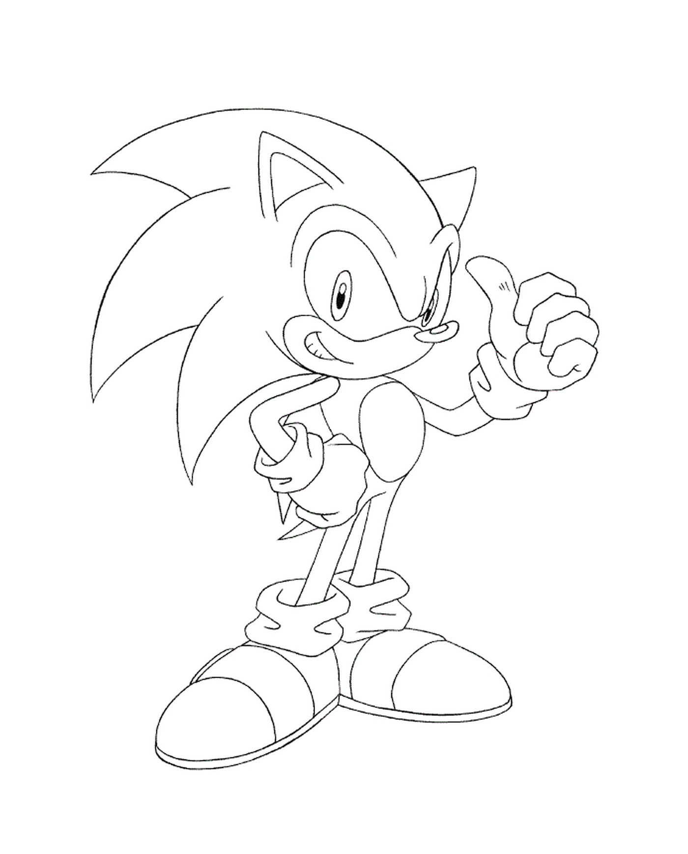 coloriage classic sonic the hedgehog