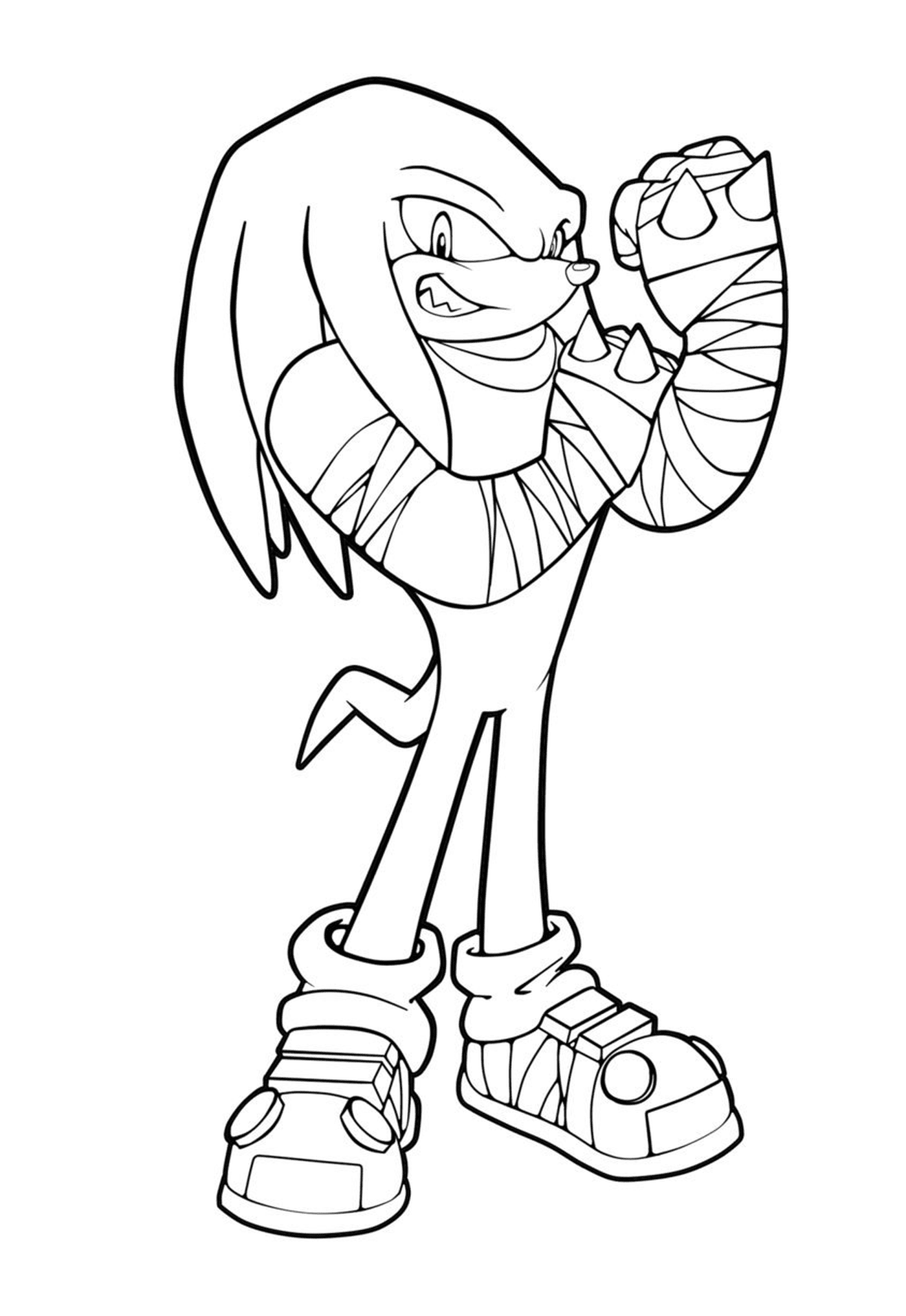 coloriage knuckles the echidna sonic boom