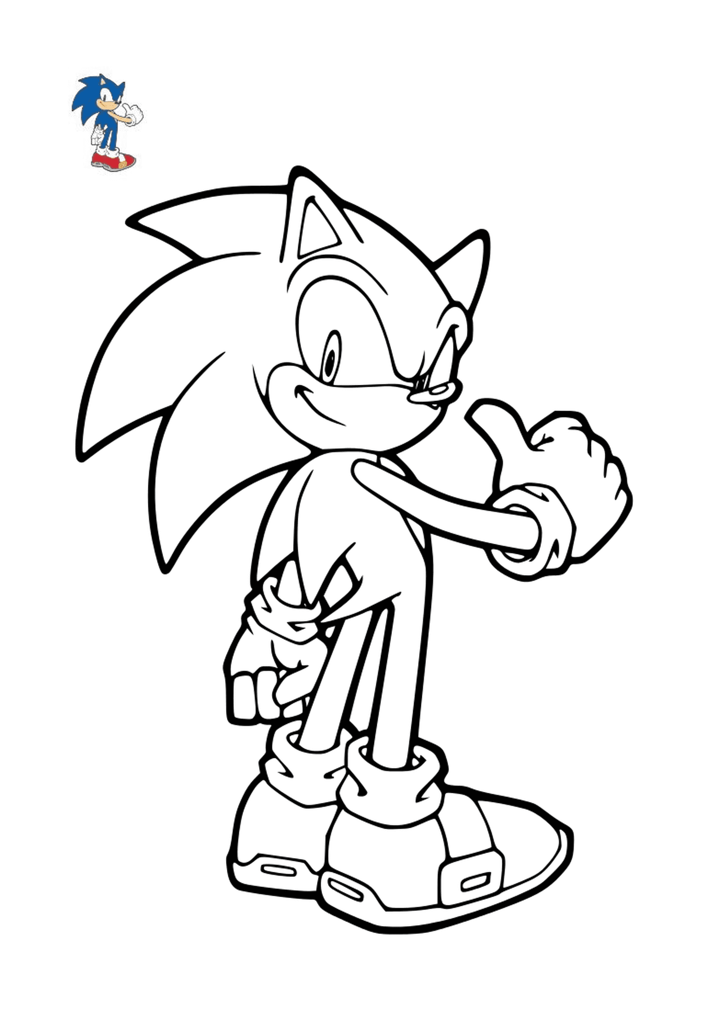 coloriage Sonic the Hedgehog Sega