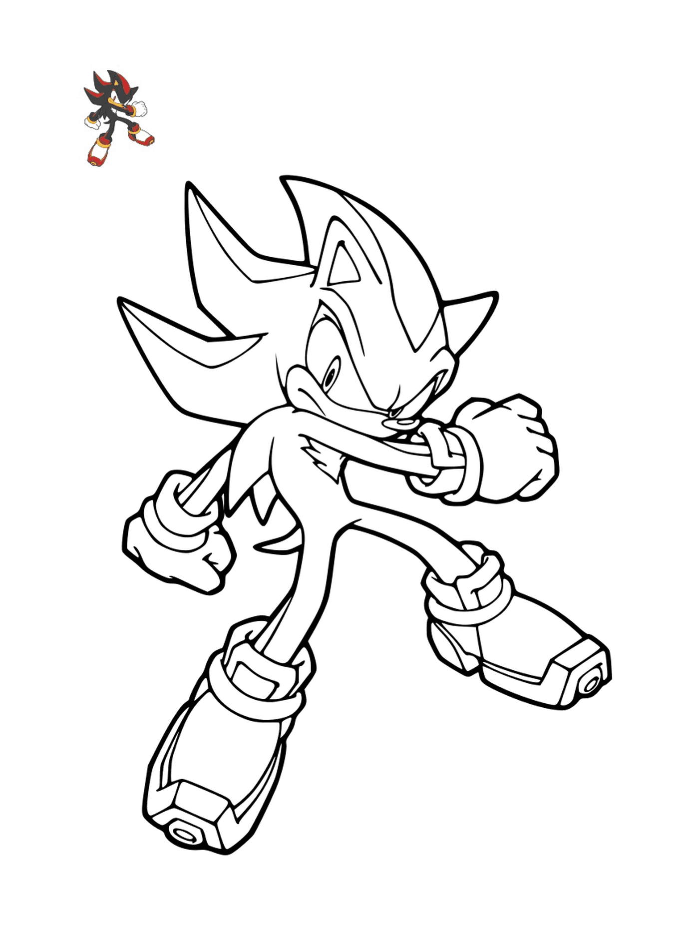 coloriage sonic shadow the Hedgehog