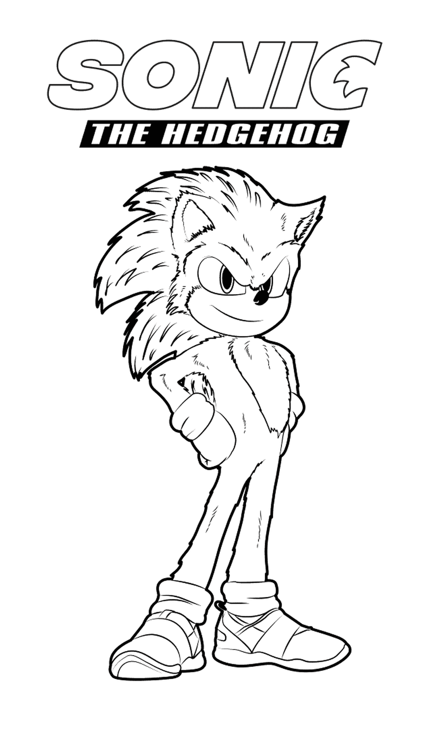 coloriage Sonic The Hedgehog 2020 for kids