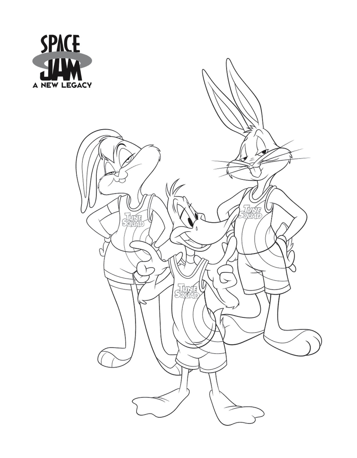 coloriage Looney Tunes in Space Jam 2