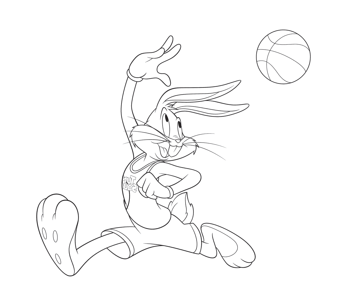 coloriage Bugs Bunny Basketball