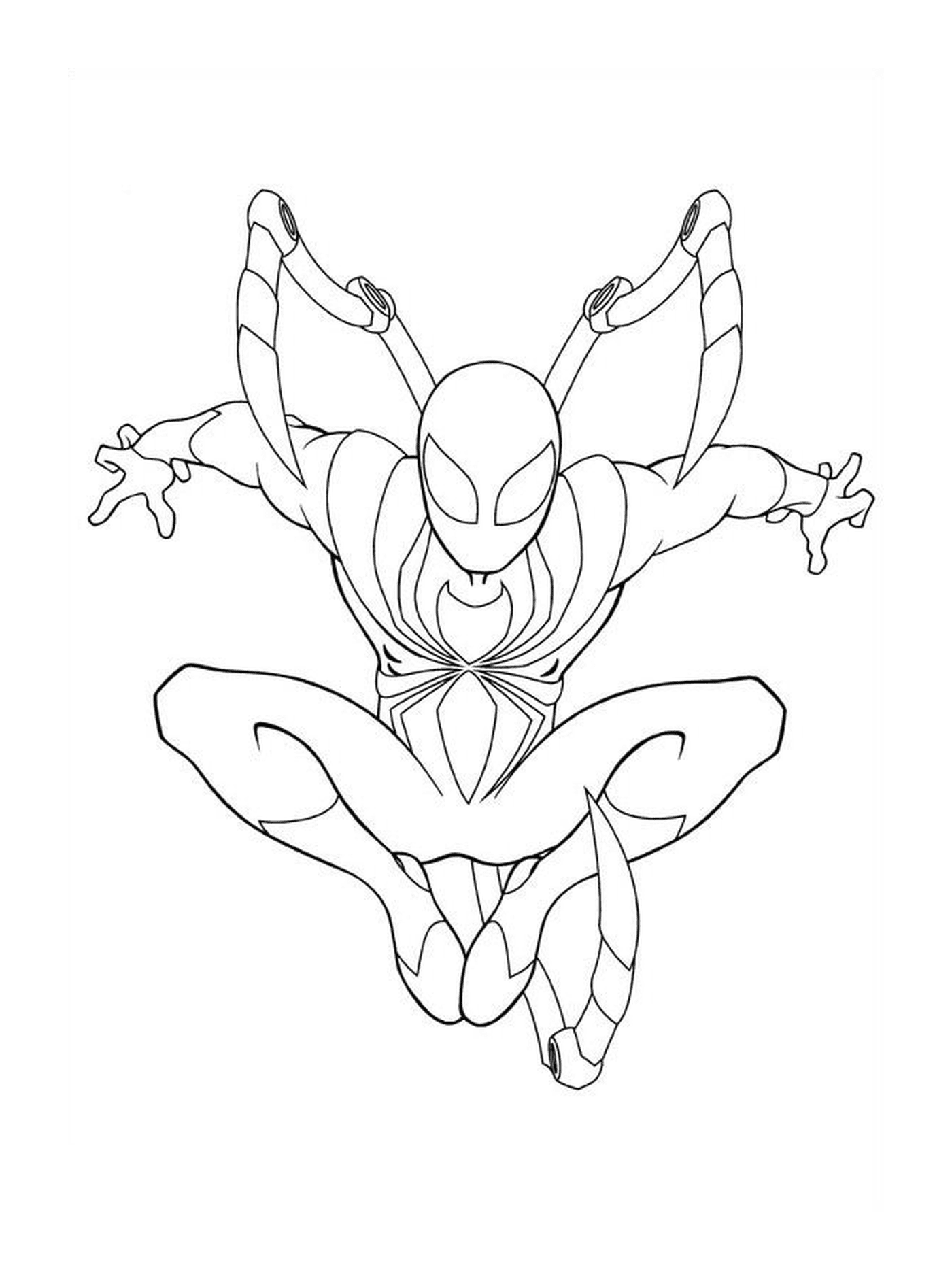 coloriage ultimate spiderman iron spider