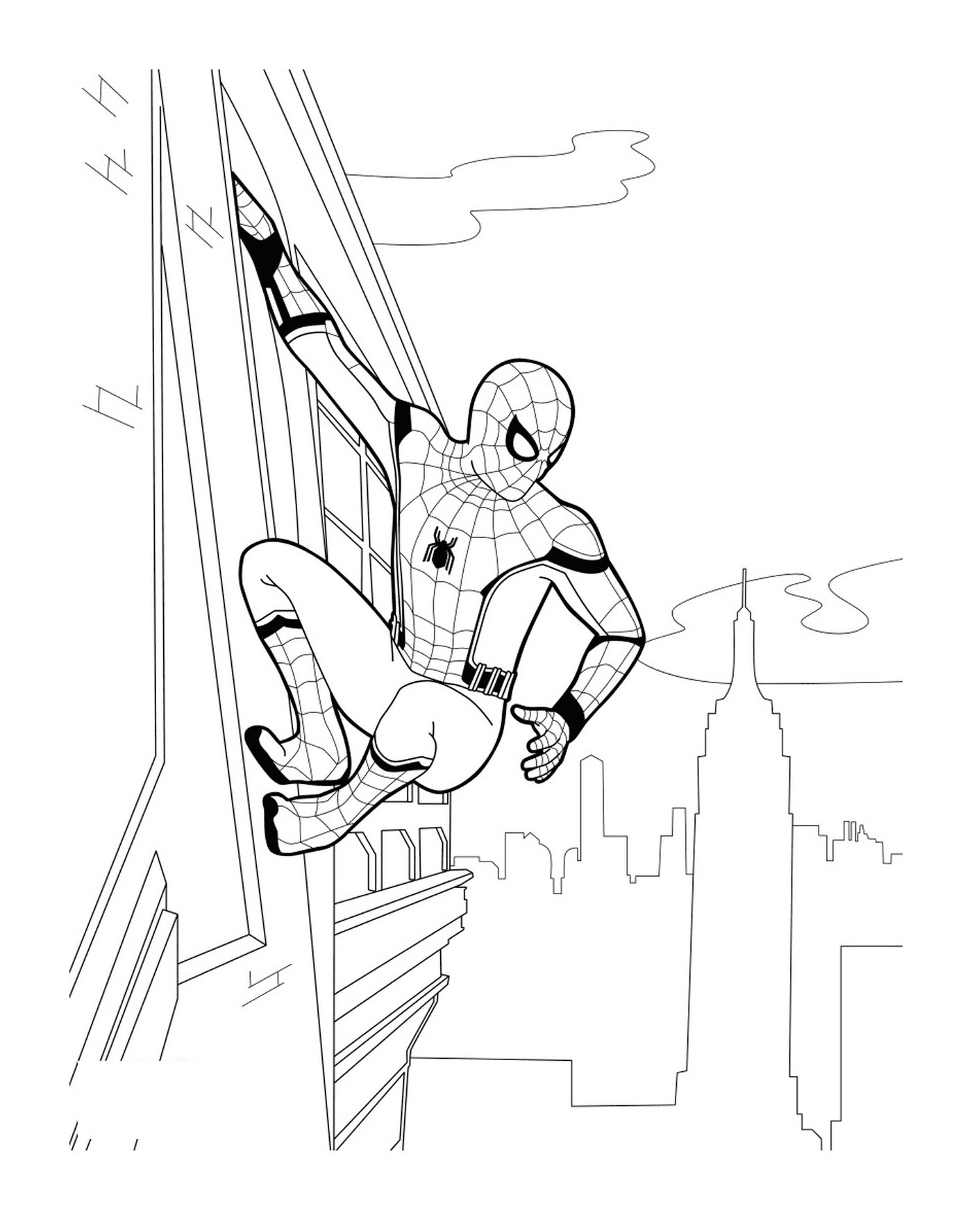 coloriage spider man homecoming