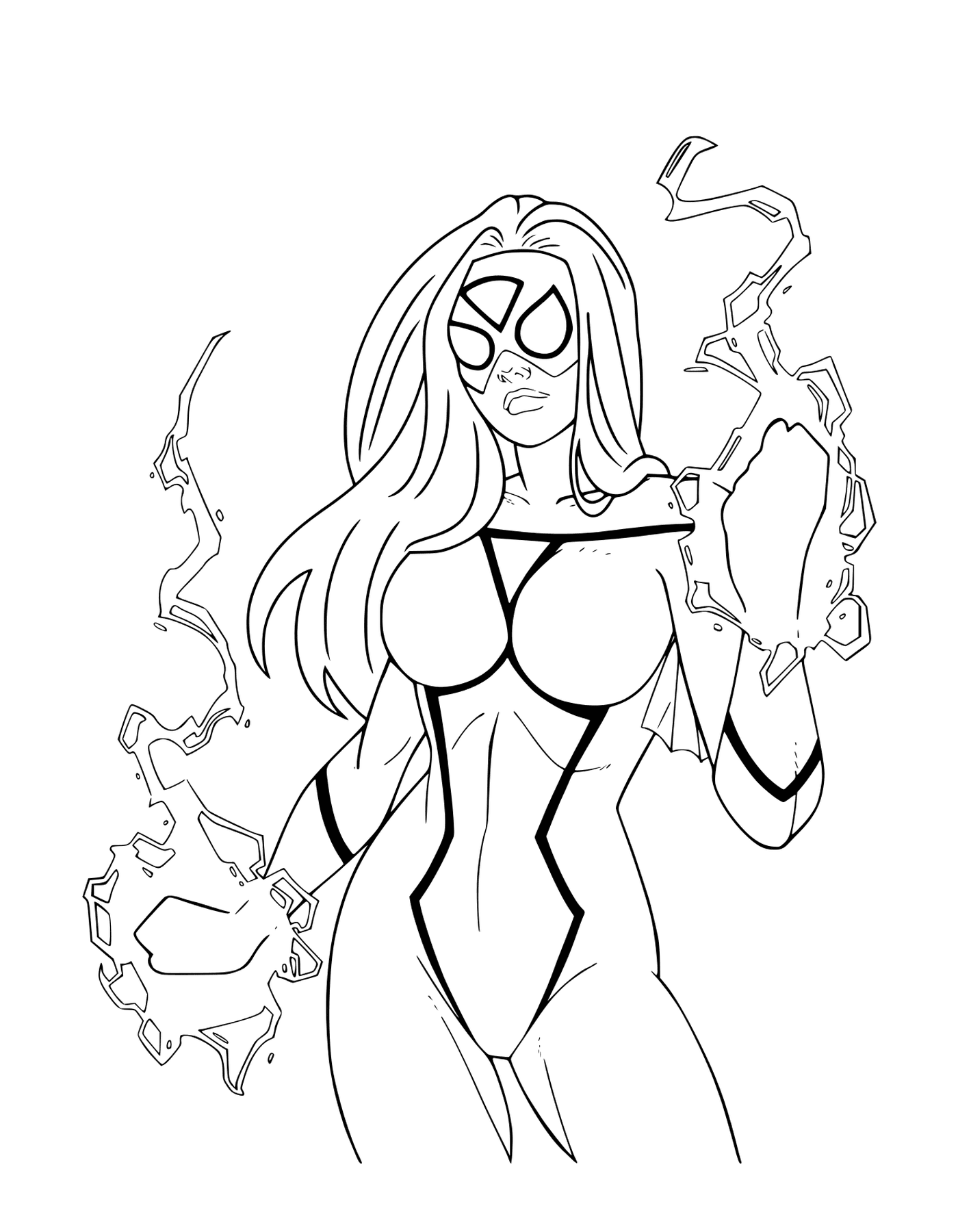 coloriage Gwen Stacy get her powers