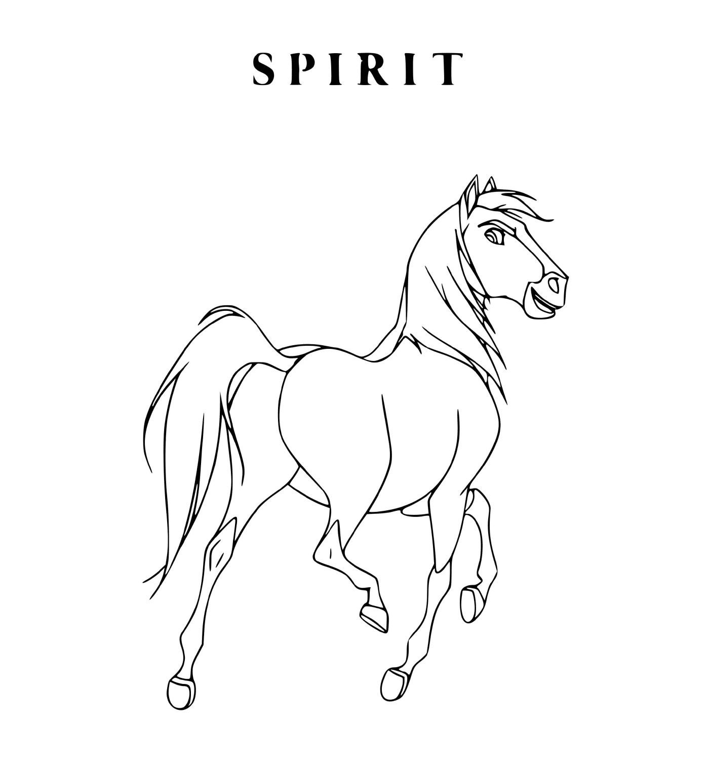 coloriage spirit cheval retrouve les siens