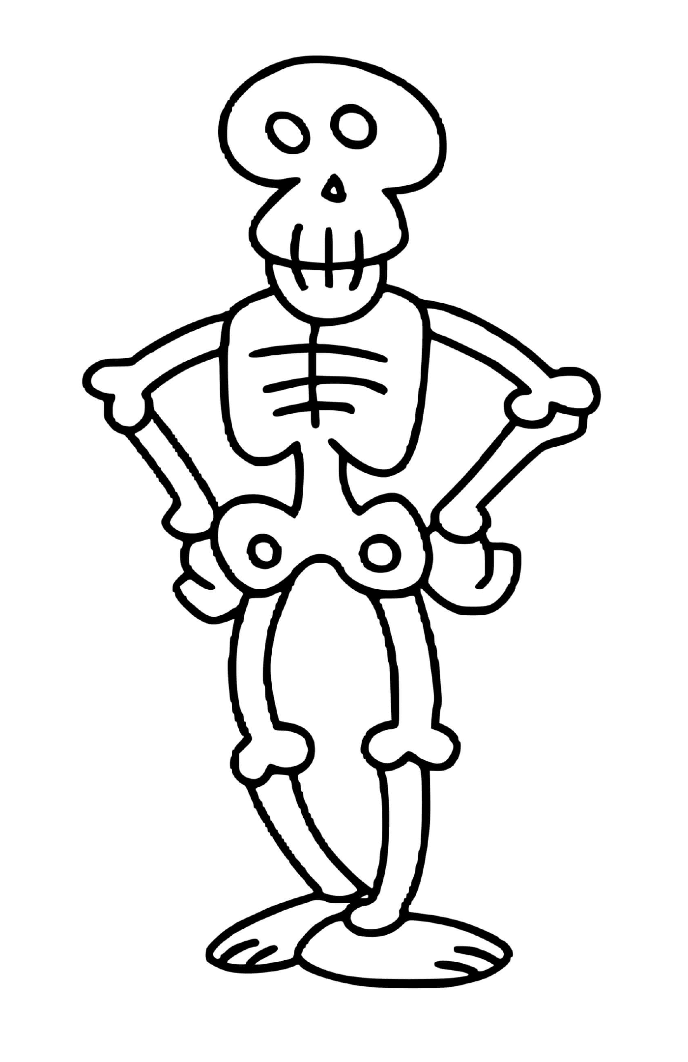 coloriage squelette halloween