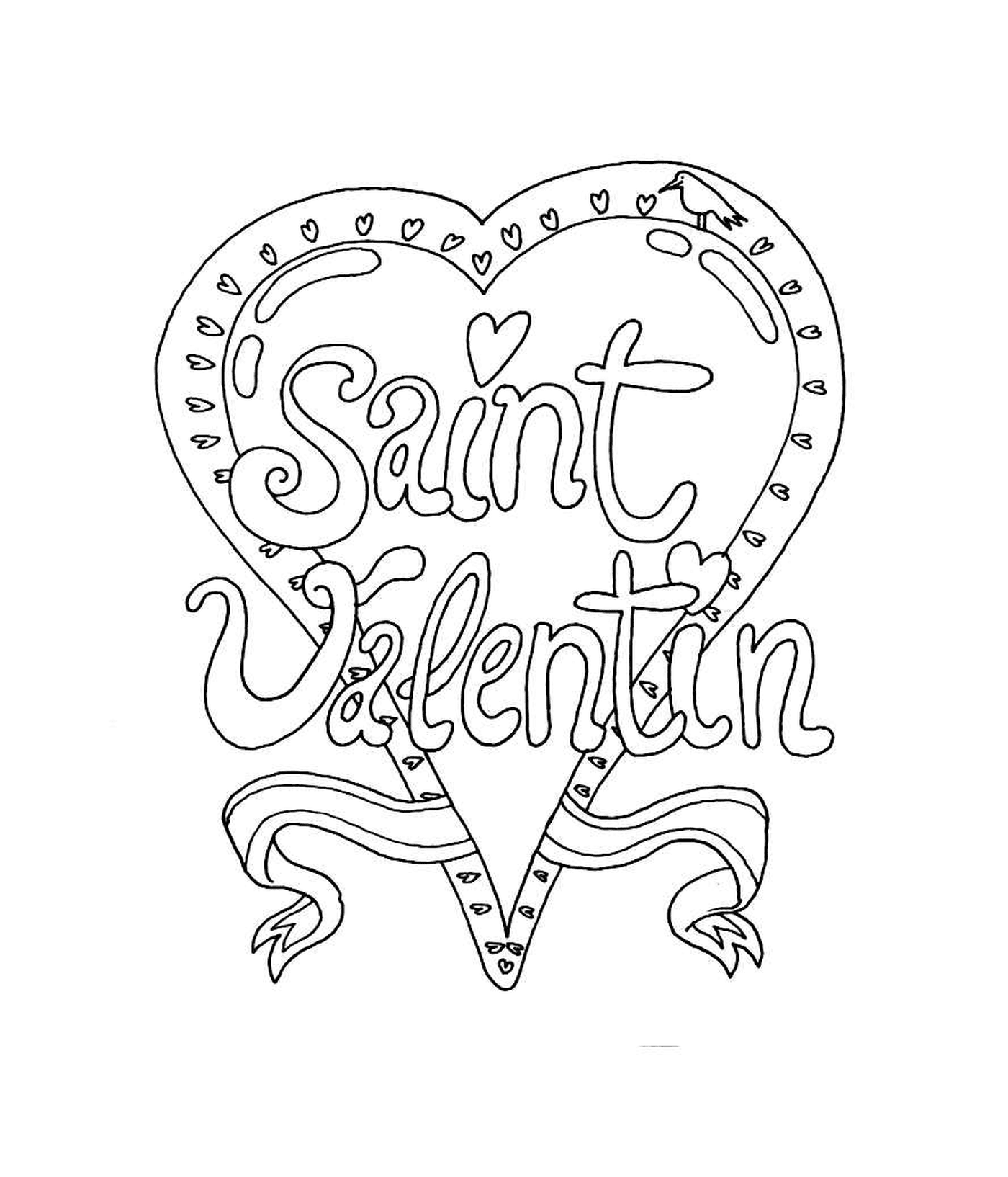 coloriage dessin saint valentin 24