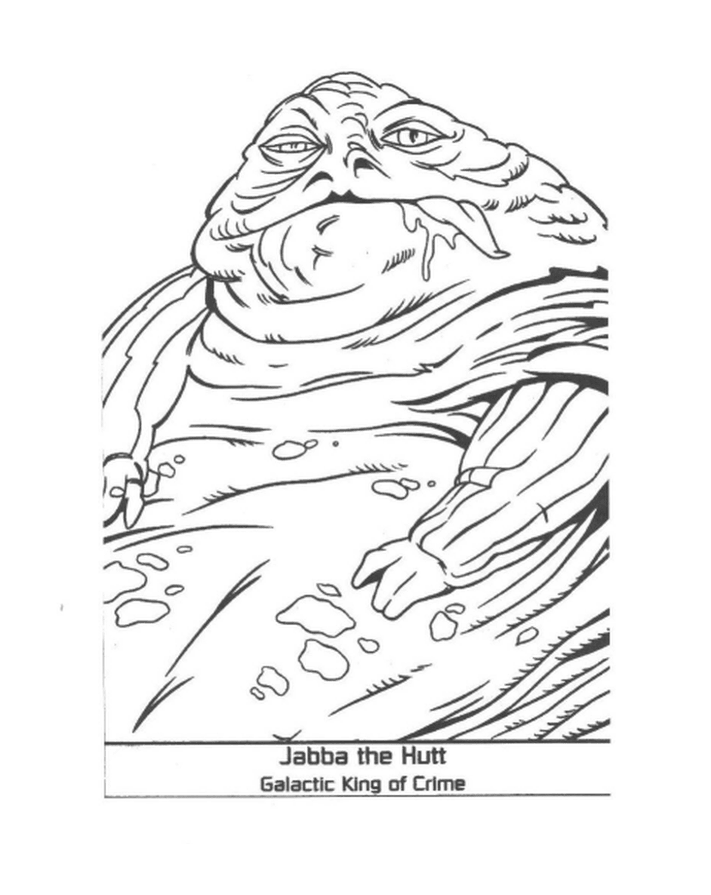 coloriage dessin starwars Jabba the Hutt