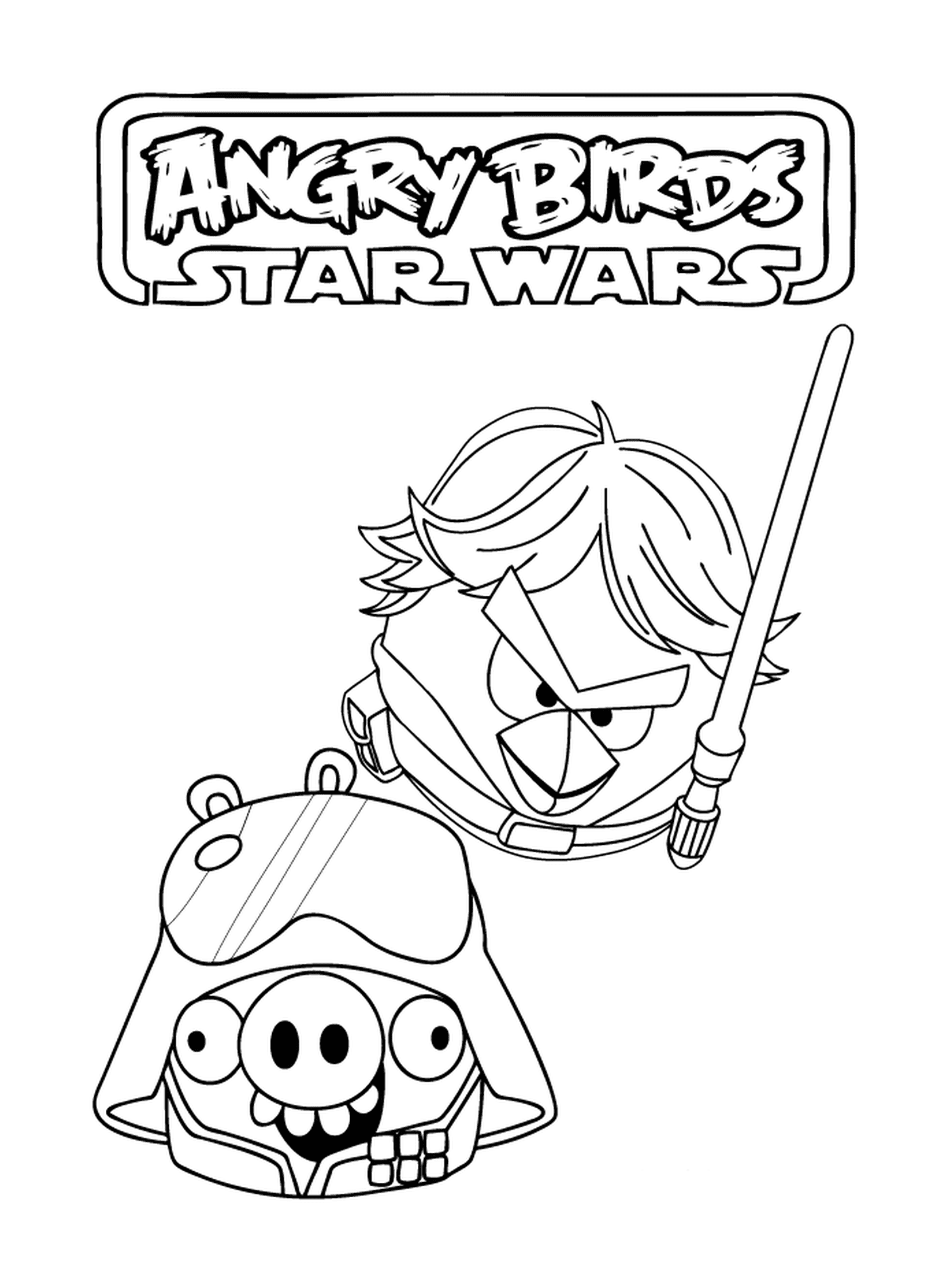 coloriage star wars angry birds