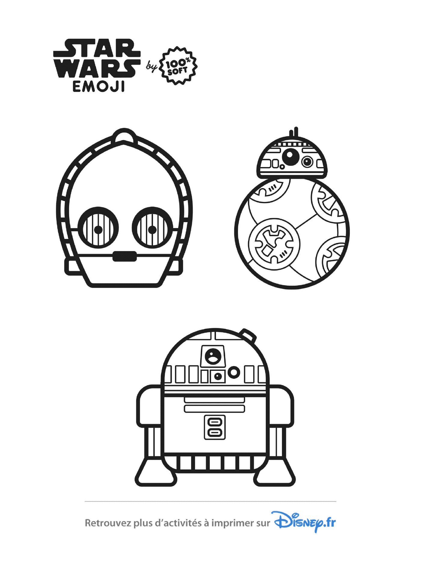 coloriage star wars personnages emoji 2