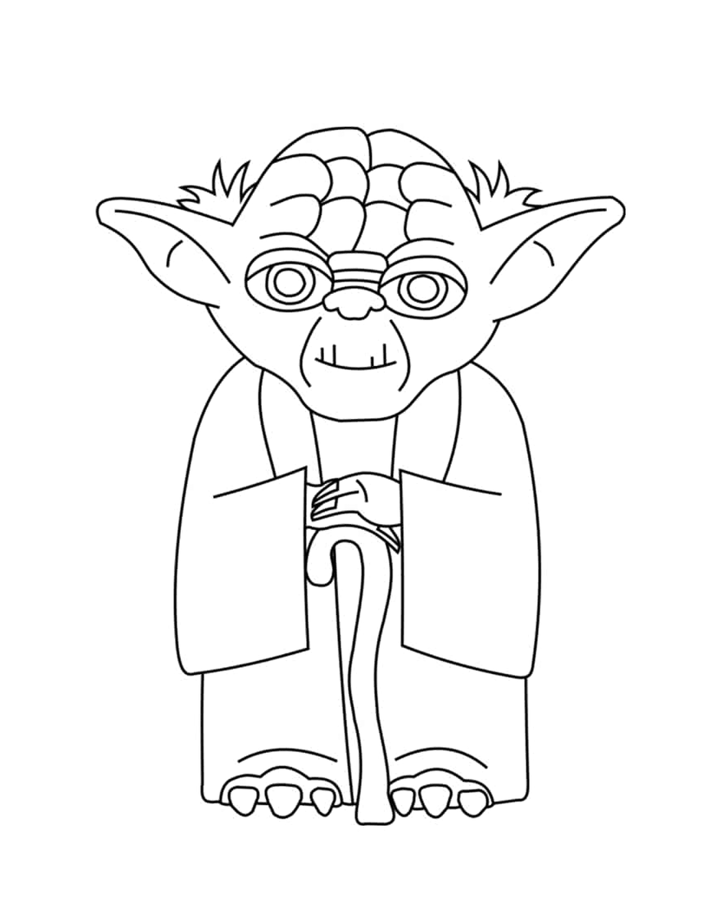 coloriage Yoda Realistic