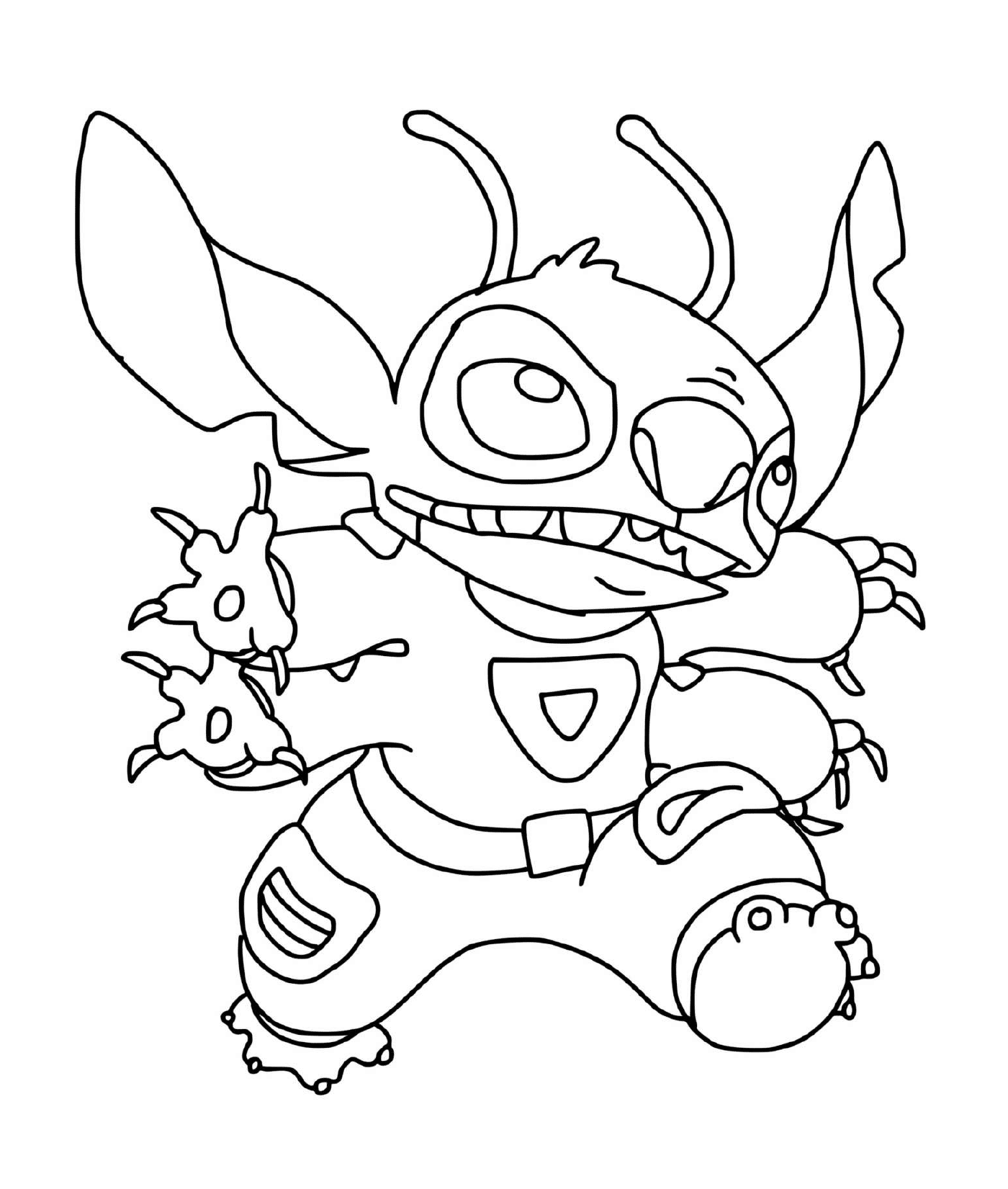 coloriage stitch en mode extraterrestre angrybird54