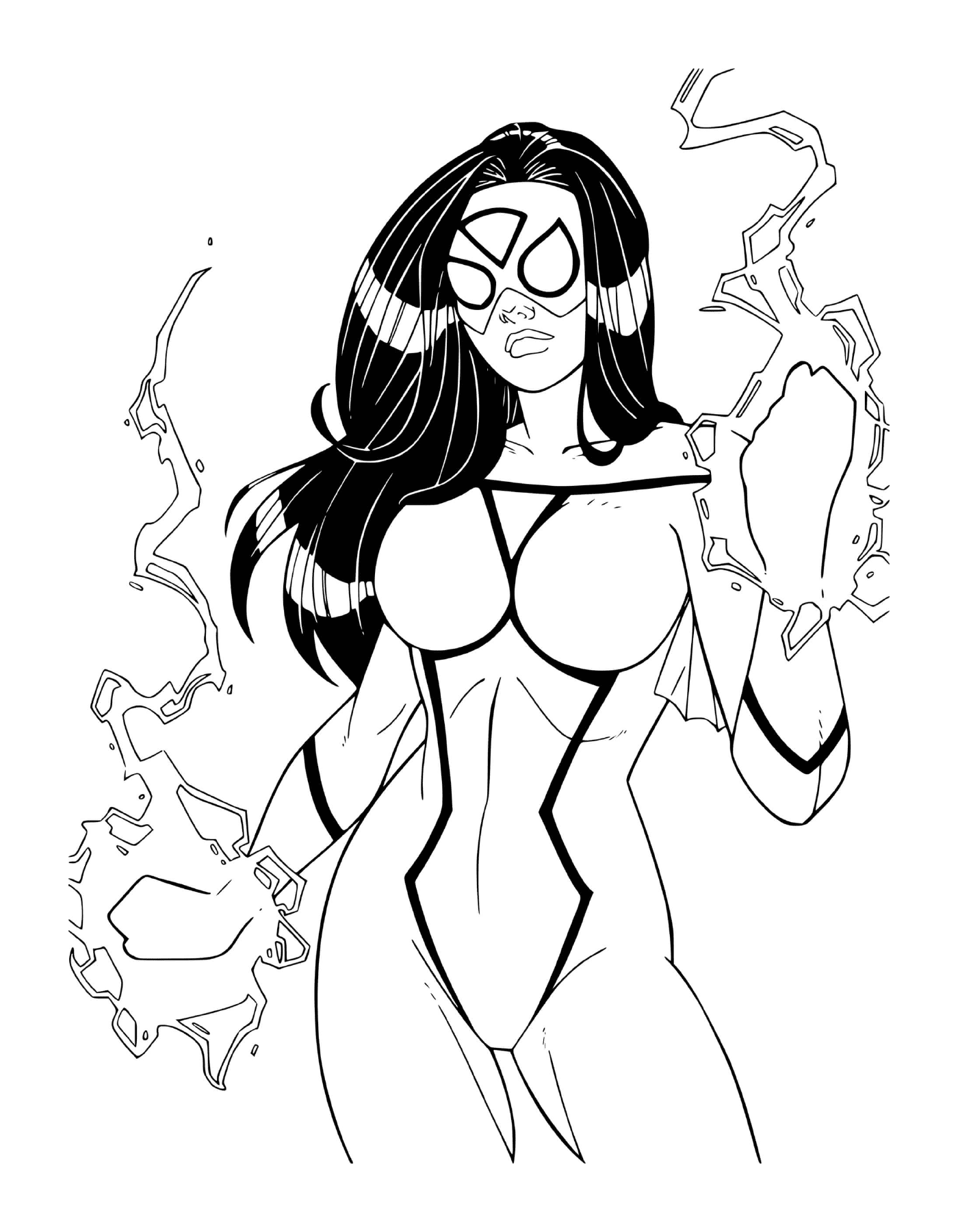 coloriage Super heroine spider woman par windriderx23 dc comics