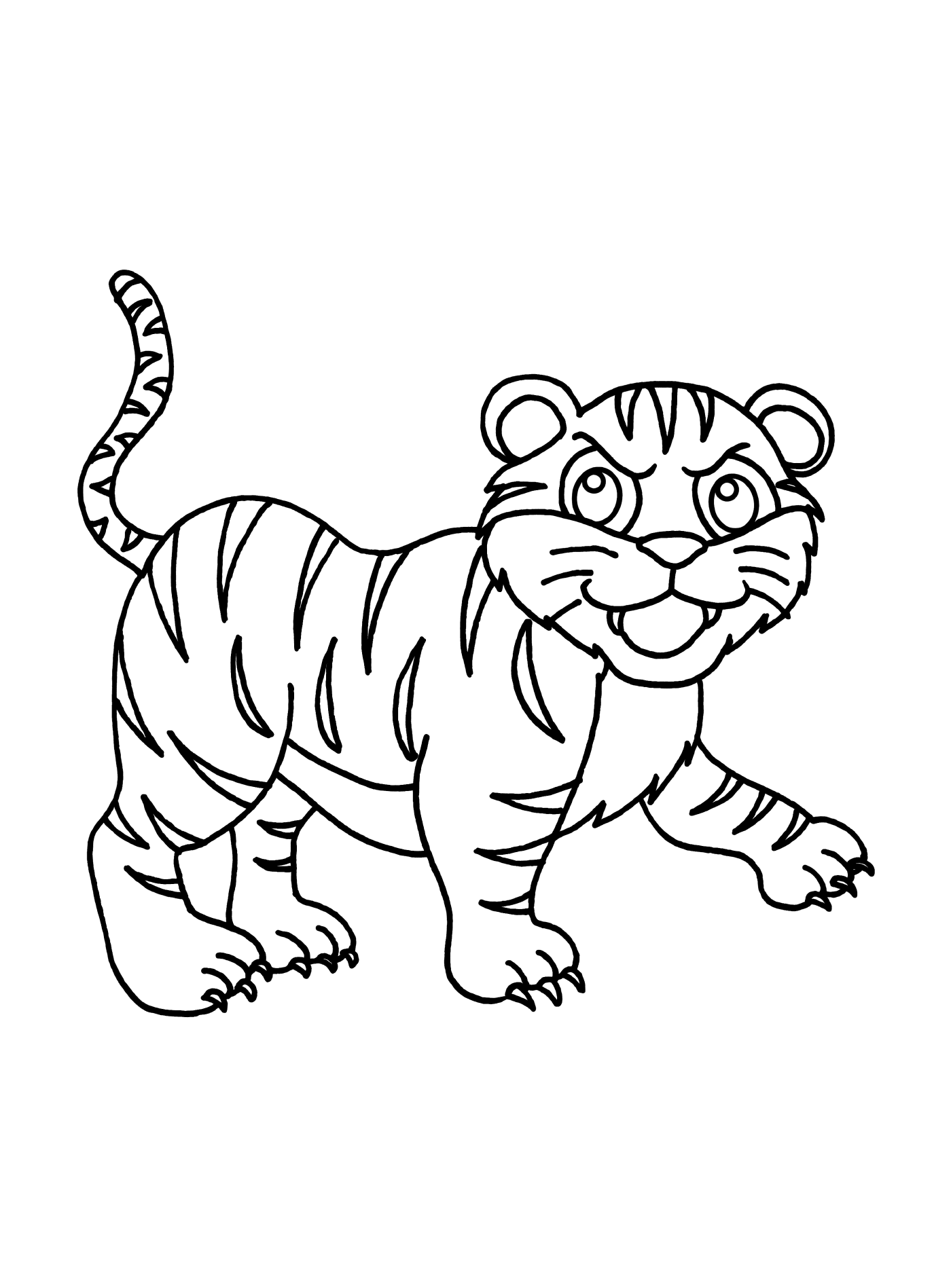 coloriage tigre de la famille panthera tigris