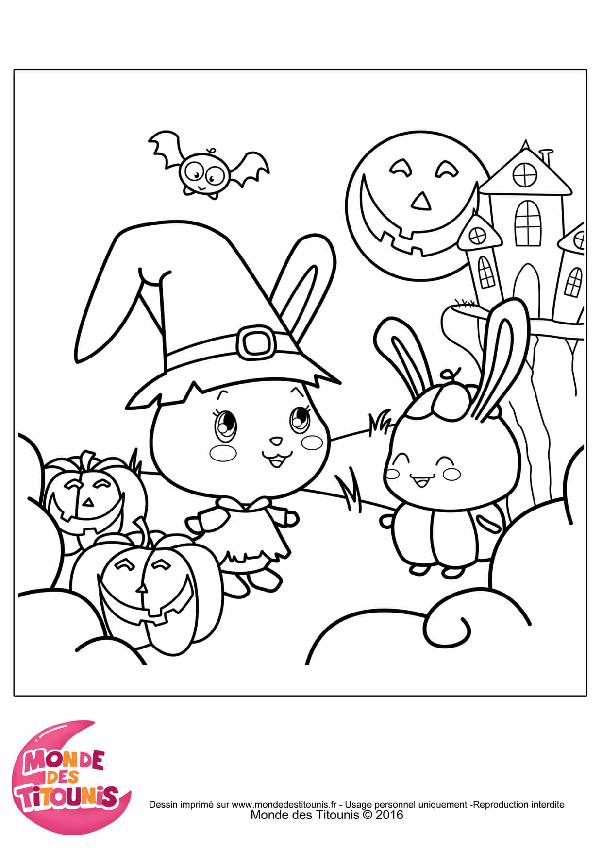 coloriage coloriages titounis halloween