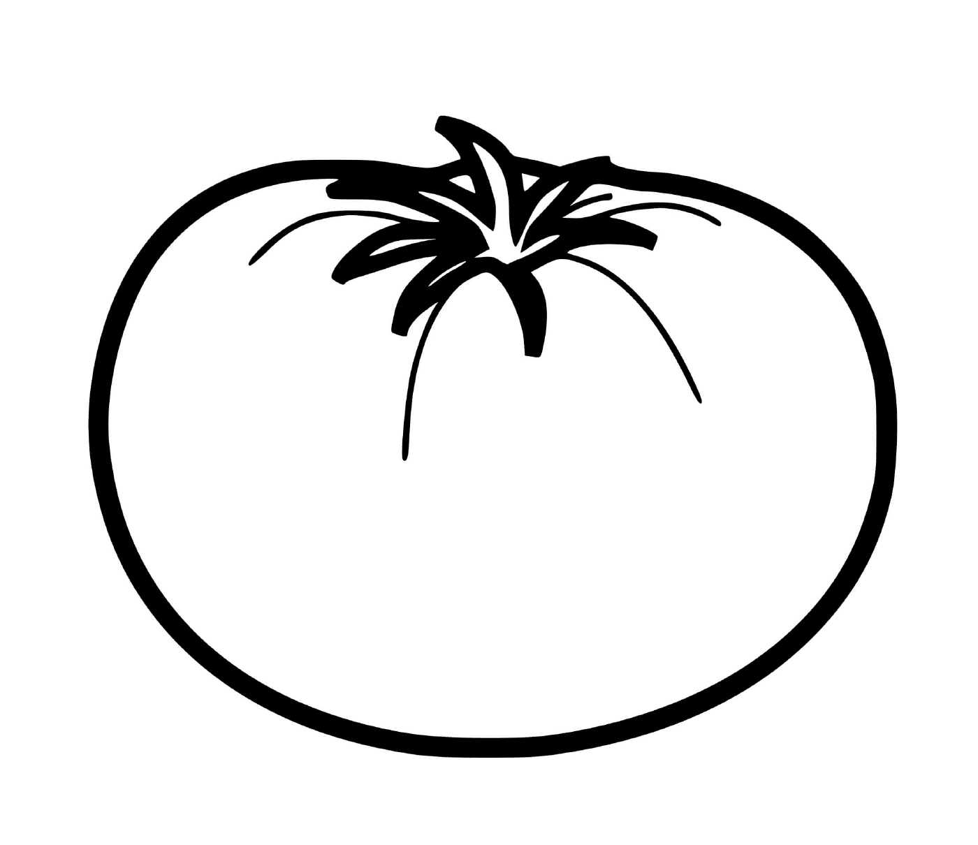 coloriage tomate fruit simple