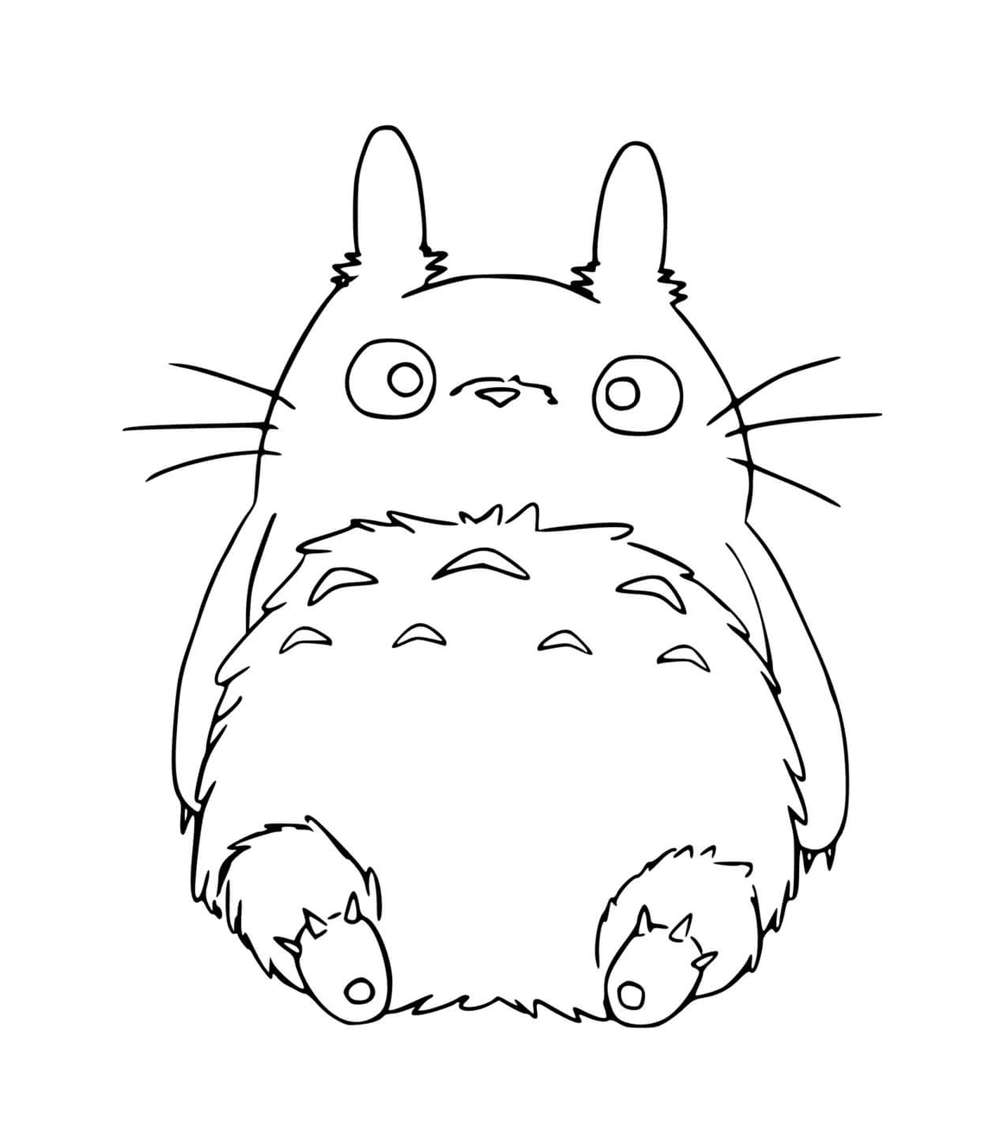coloriage Totoro se repose
